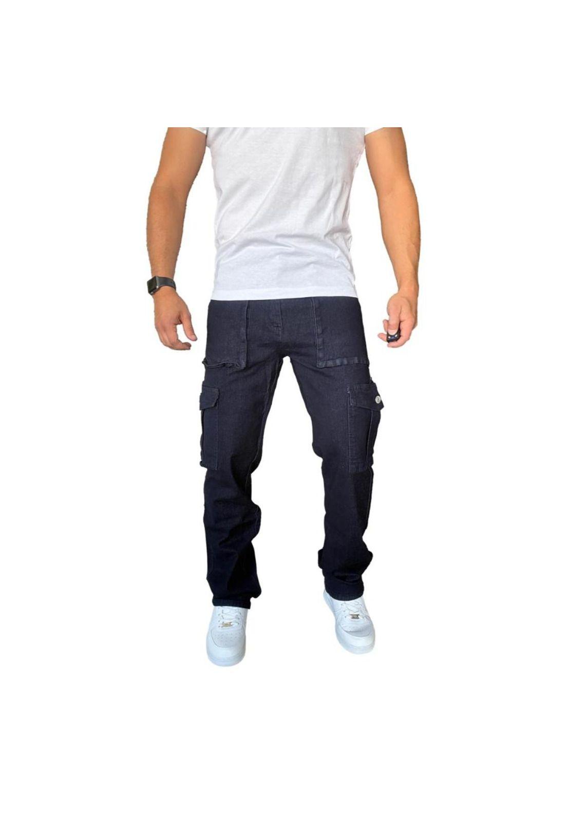Jeans Cargo Elasticado Straight Fit Recto-7