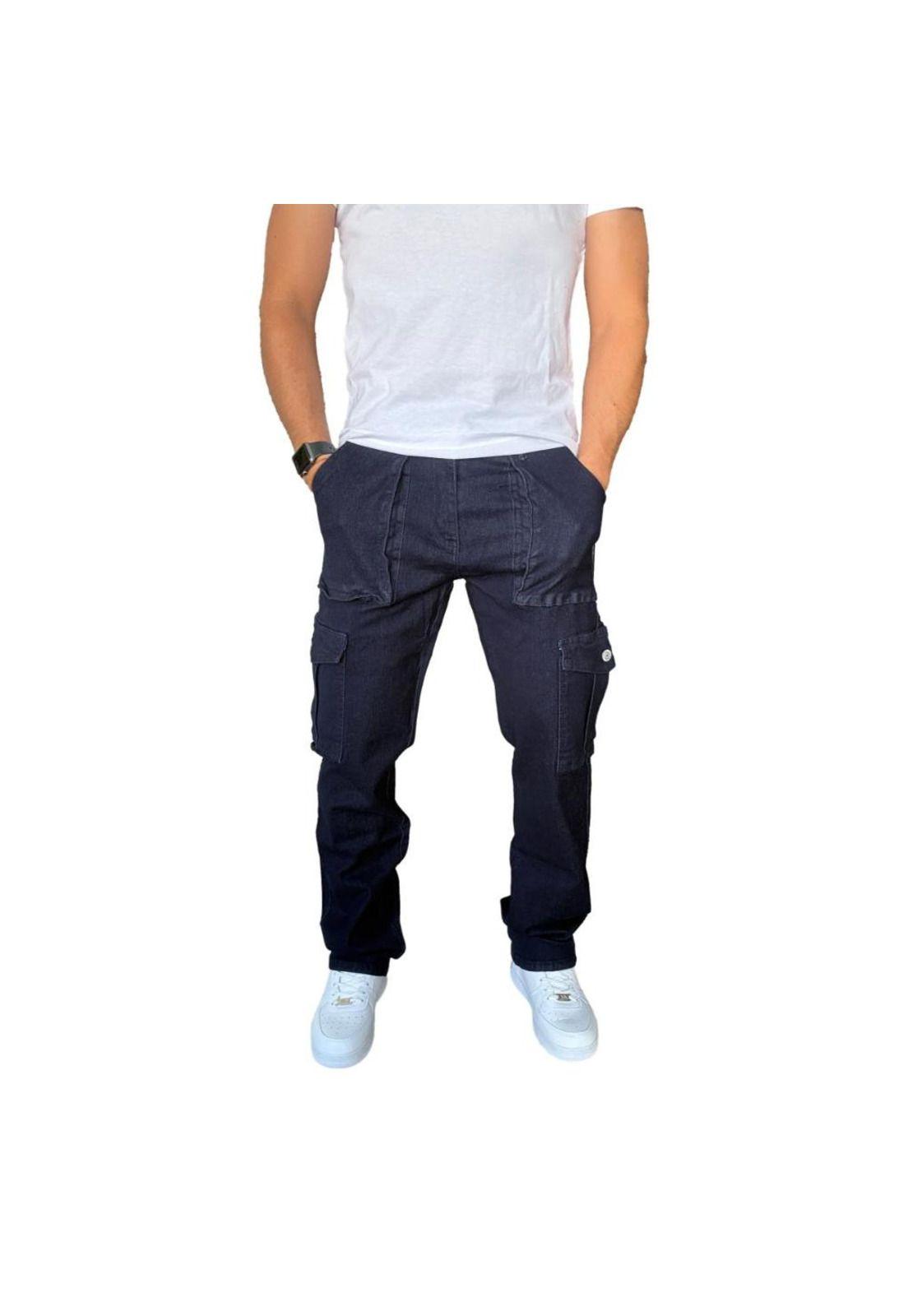 Jeans Cargo Elasticado Straight Fit Recto-8