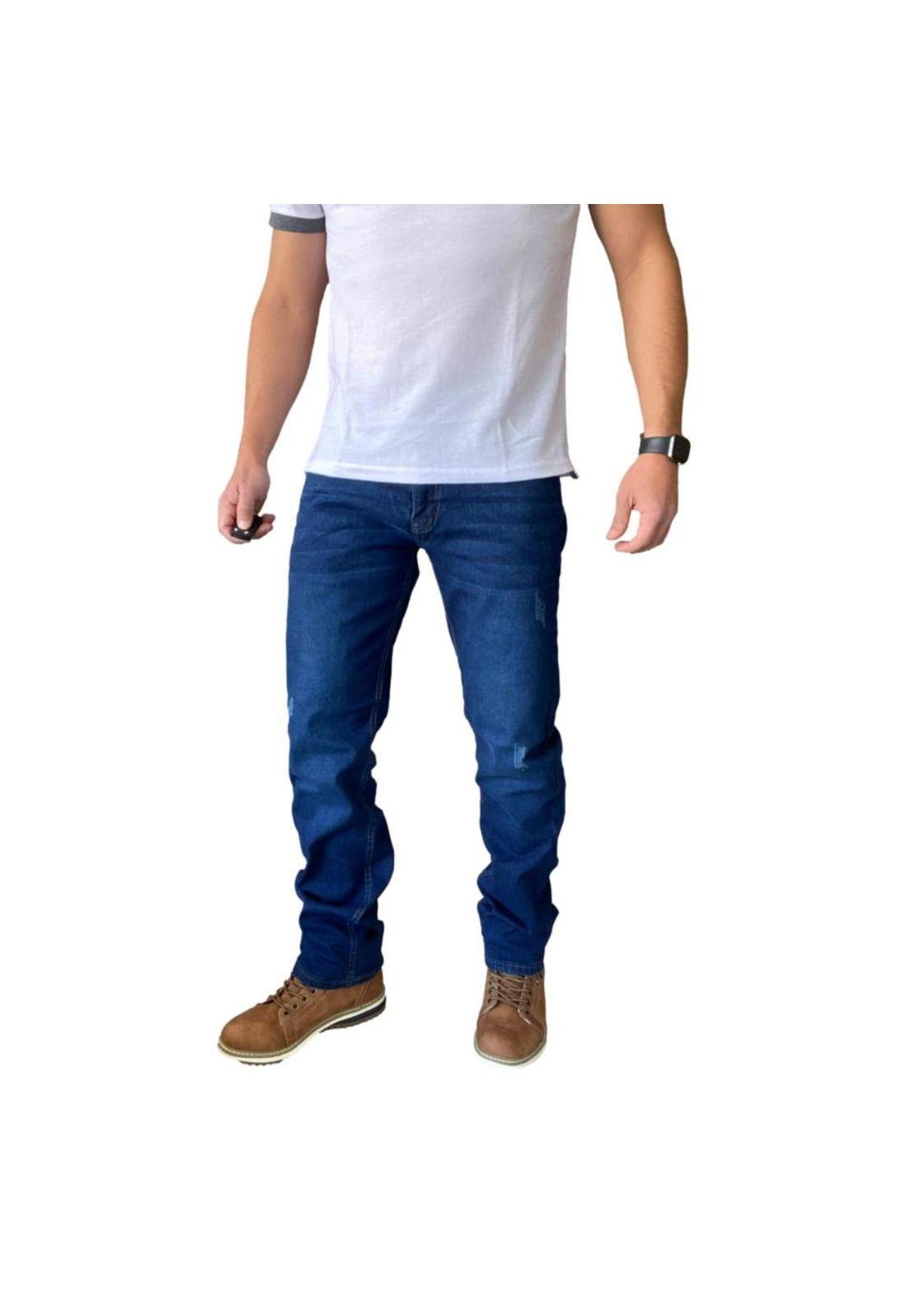 Pantalón Jeans Straight Fit Azul Oscuro-1
