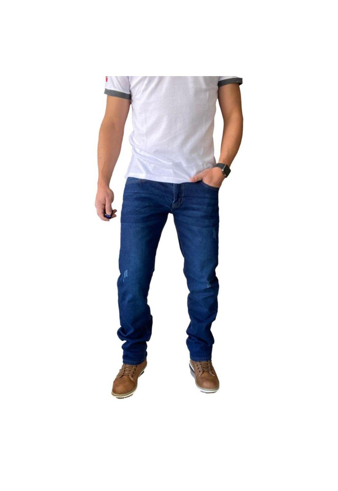 Pantalón Jeans Straight Fit Azul Oscuro-3