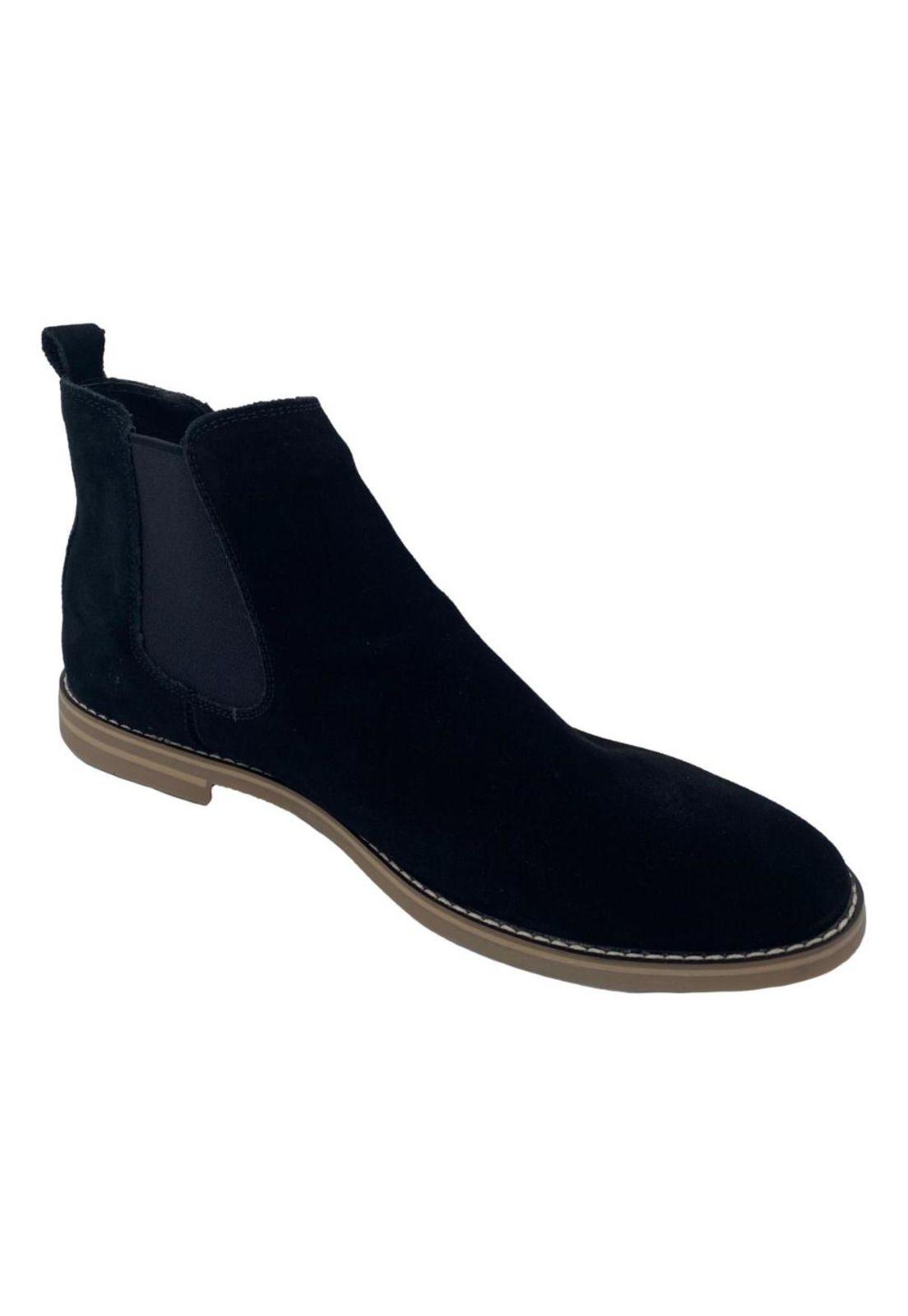 Botín Chelsea Agta Cuero Negro Casual Hombre-2