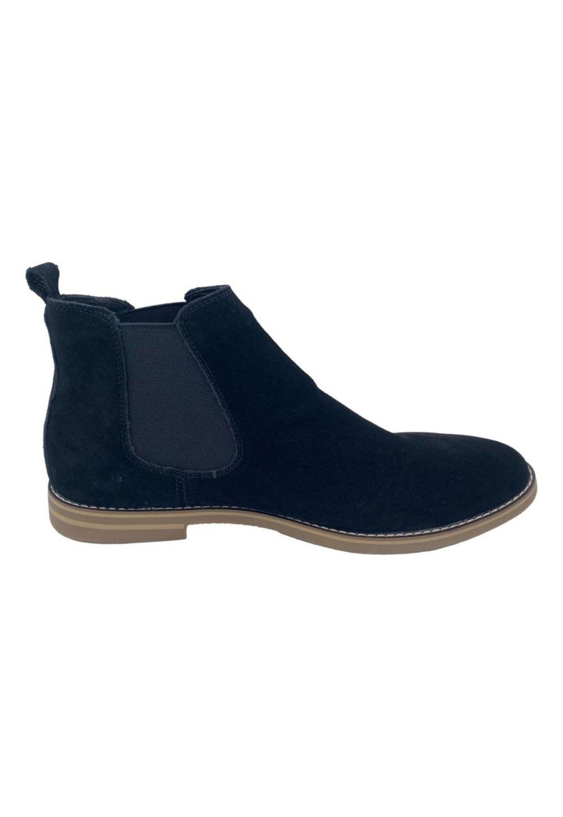 Botín Chelsea Agta Cuero Negro Casual Hombre-3