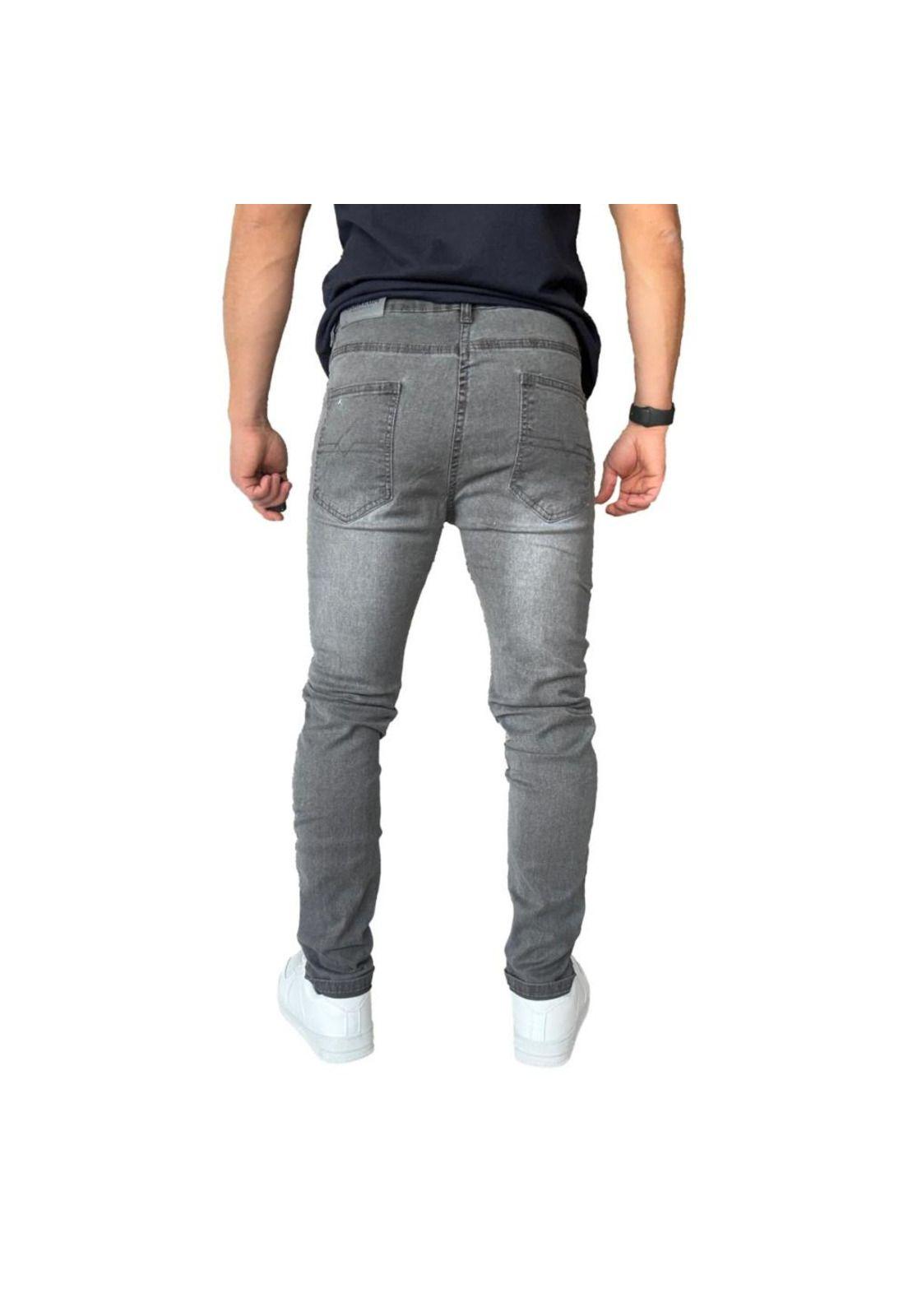 Jeans Elasticados Slim Fit Gris focalizado Semipitillos-7