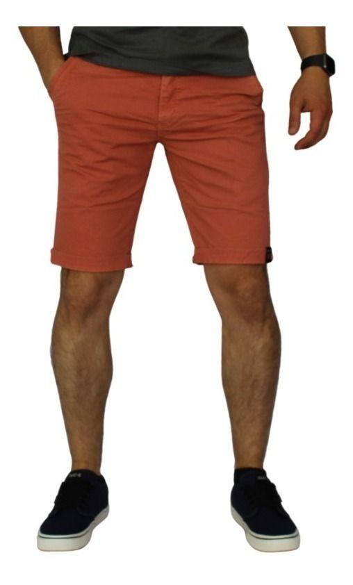 Bermuda Elasticada Slim Fit Rosado-1