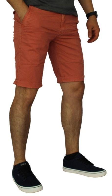 Bermuda Elasticada Slim Fit Rosado-0