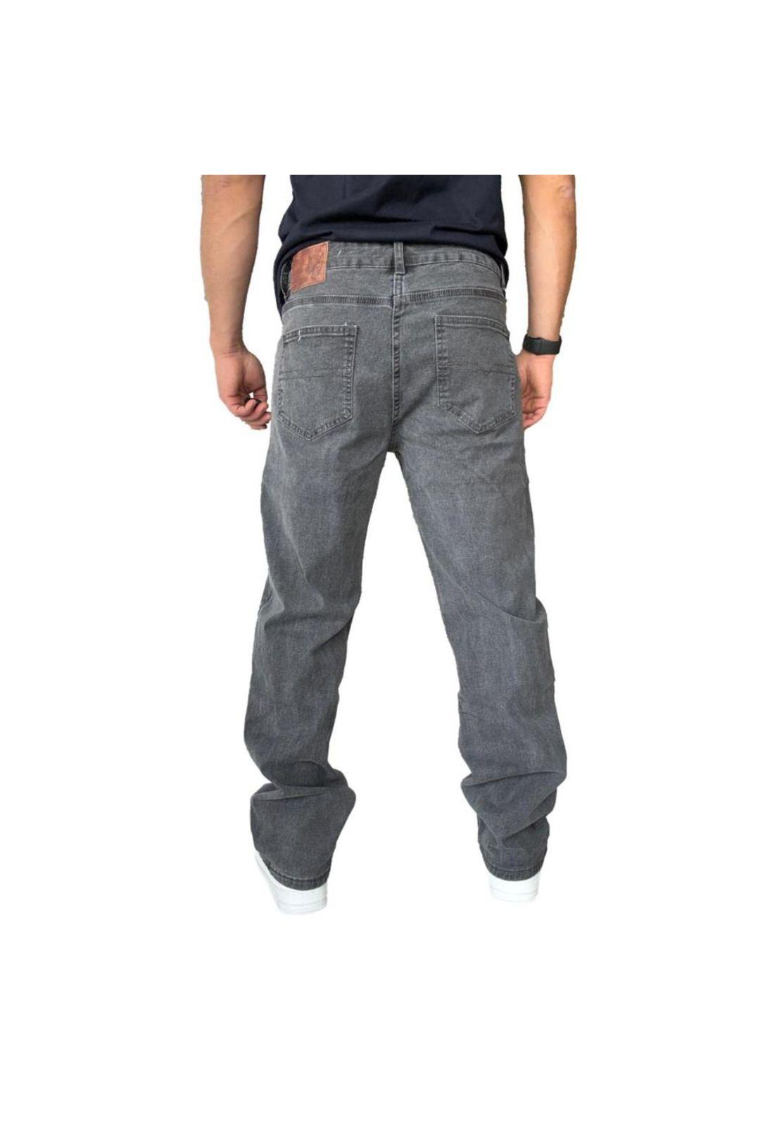 Jeans Elasticados Rectos Straight Fit Gris-8
