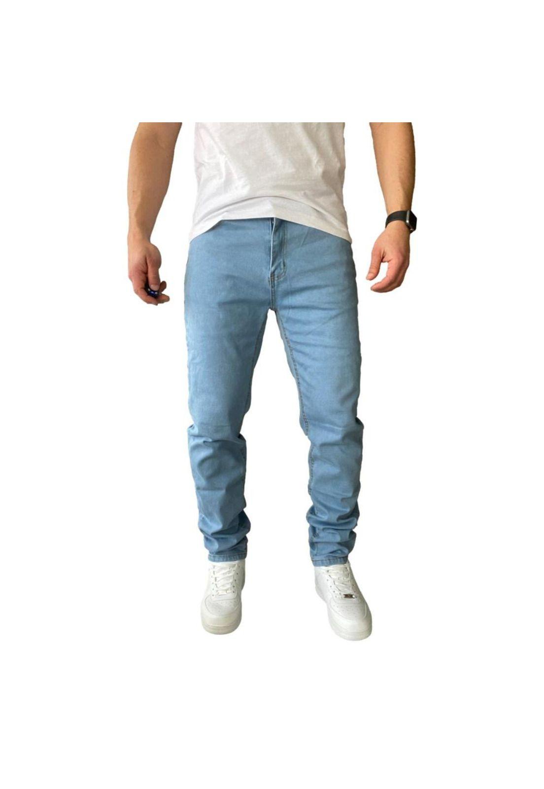 Pantalón Jeans Elasticado Slim Celeste-2