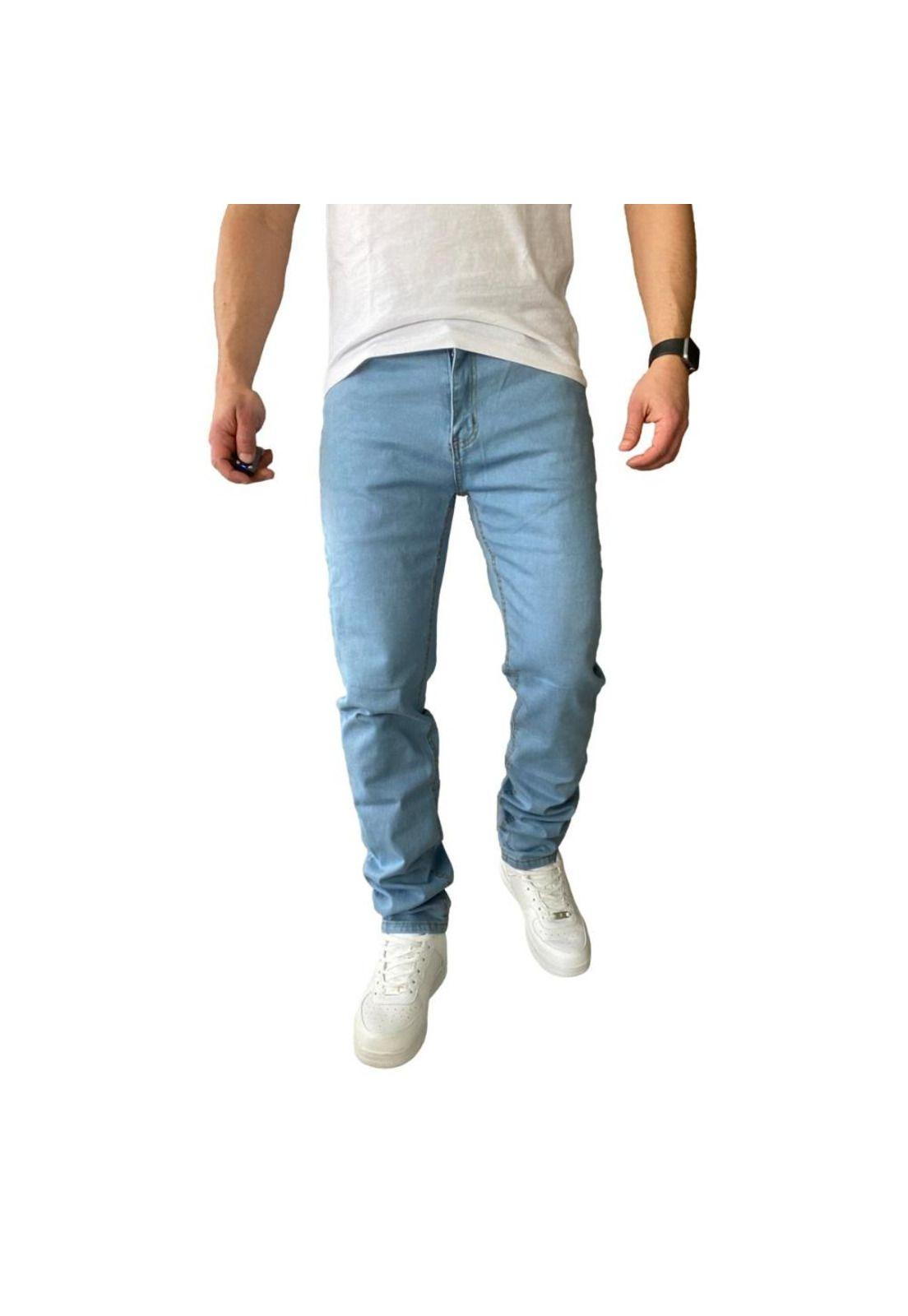 Pantalón Jeans Elasticado Slim Celeste-3