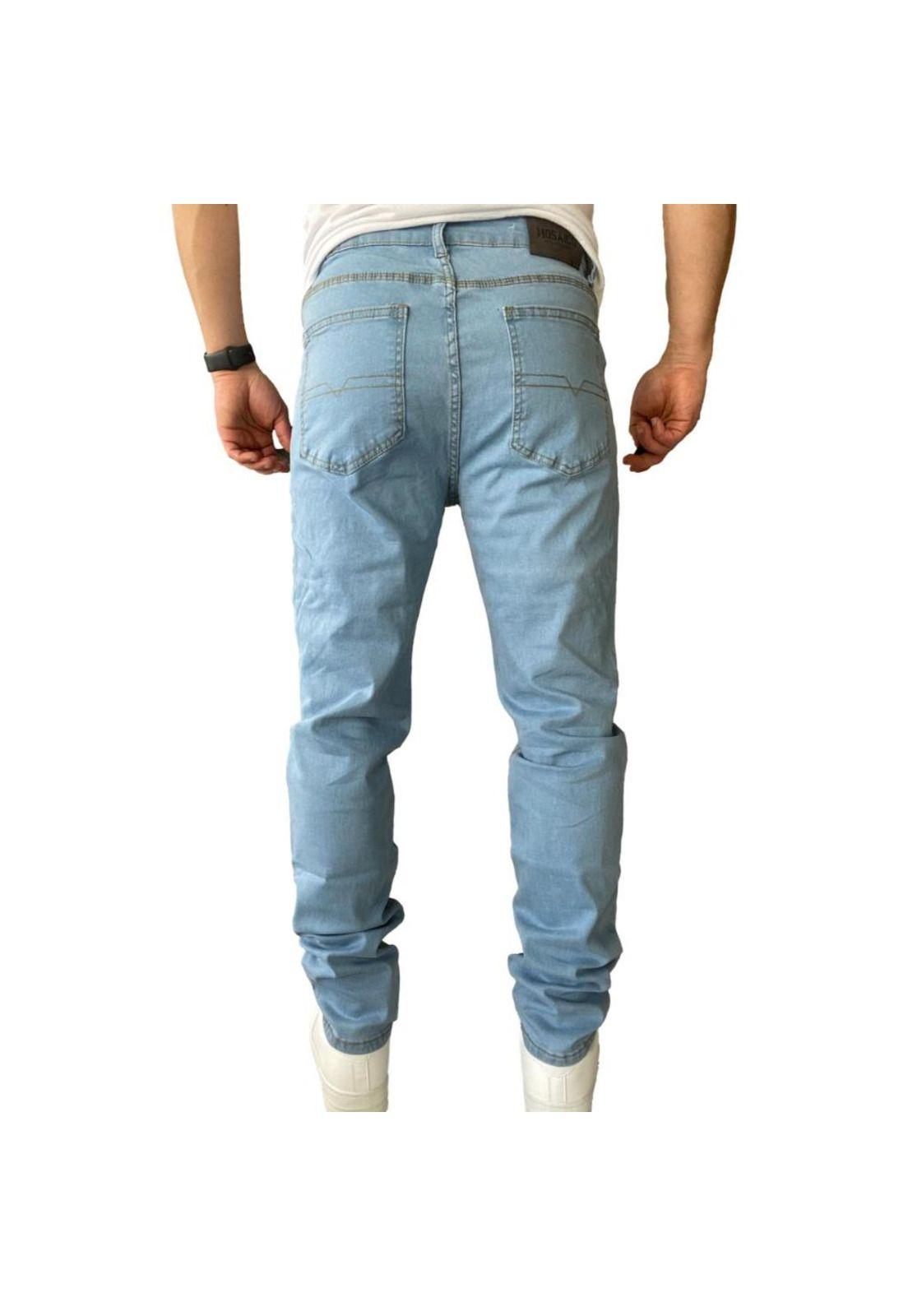 Pantalón Jeans Elasticado Slim Celeste-4