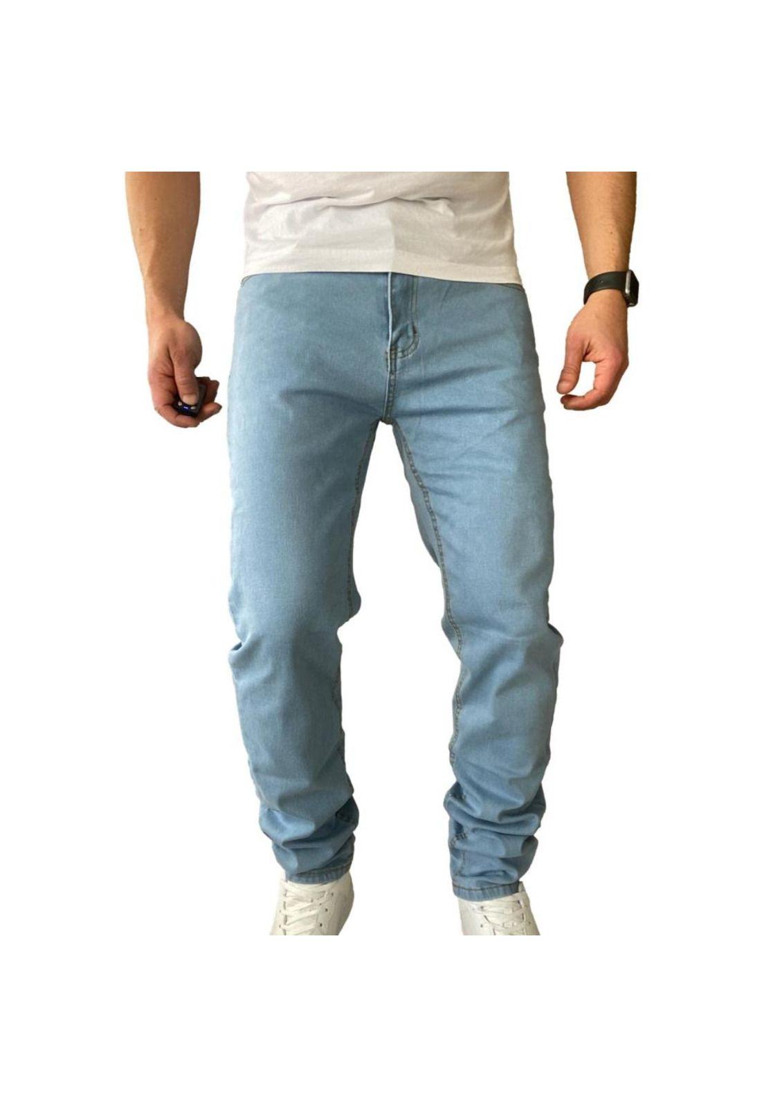 Pantalón Jeans Elasticado Slim Celeste-6