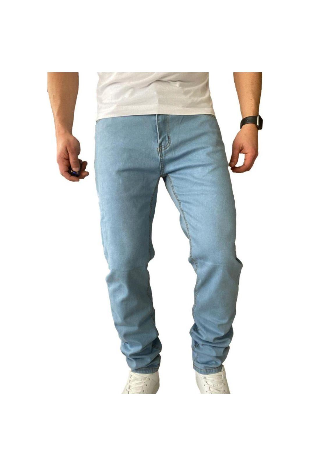 Pantalón Jeans Elasticado Slim Celeste-7