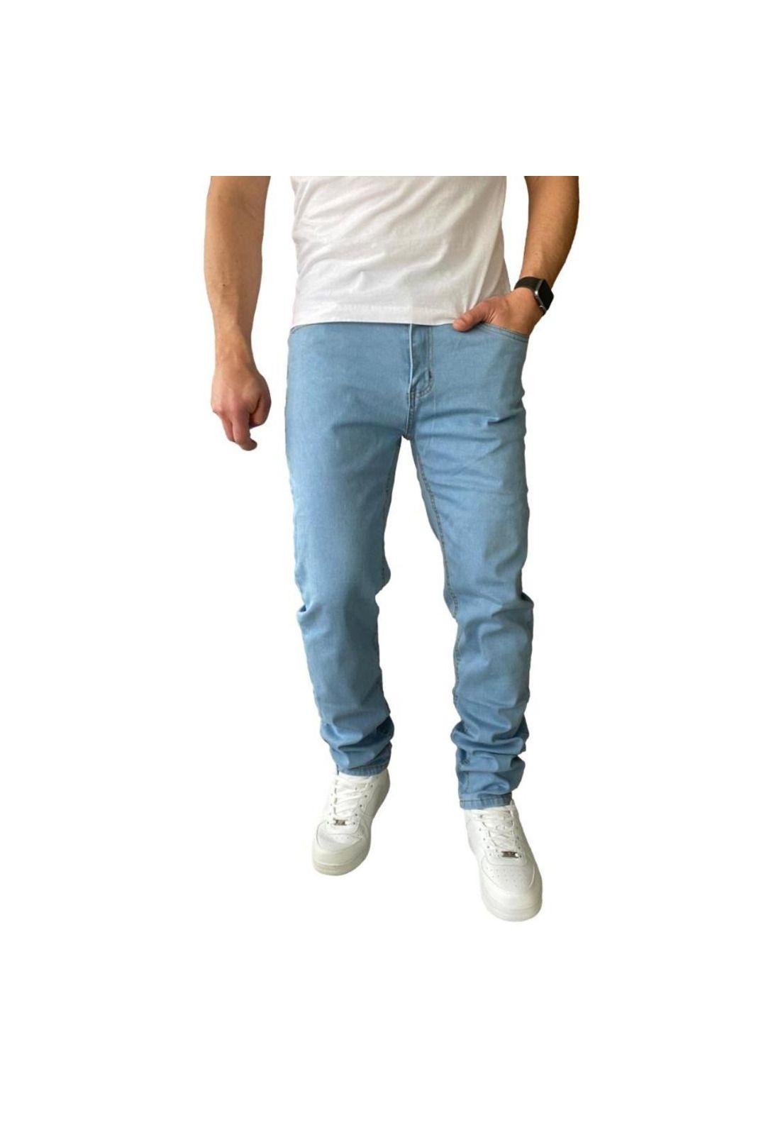 Pantalón Jeans Elasticado Slim Celeste-8