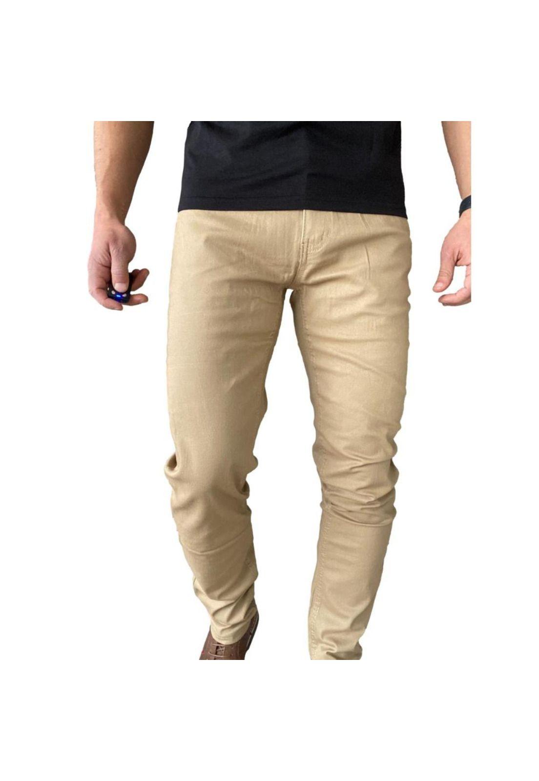 Pantalón Tela Elasticado Slim Fit Colores-3