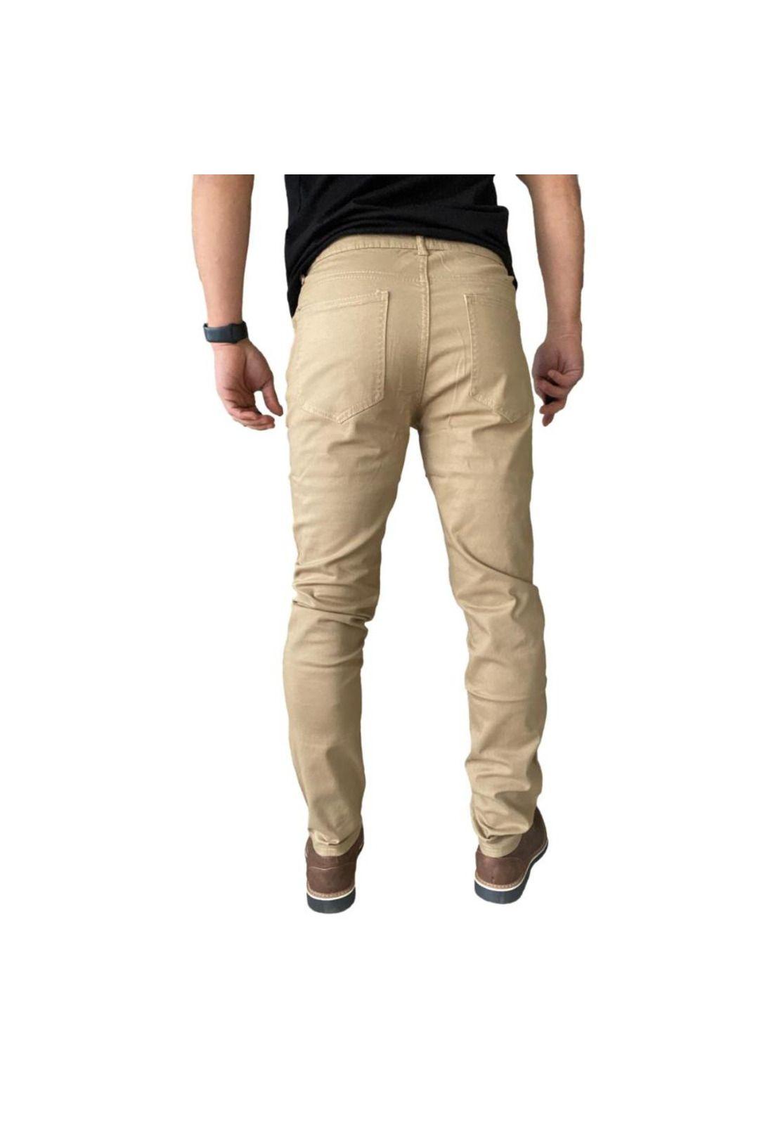 Pantalón Tela Elasticado Slim Fit Colores-5