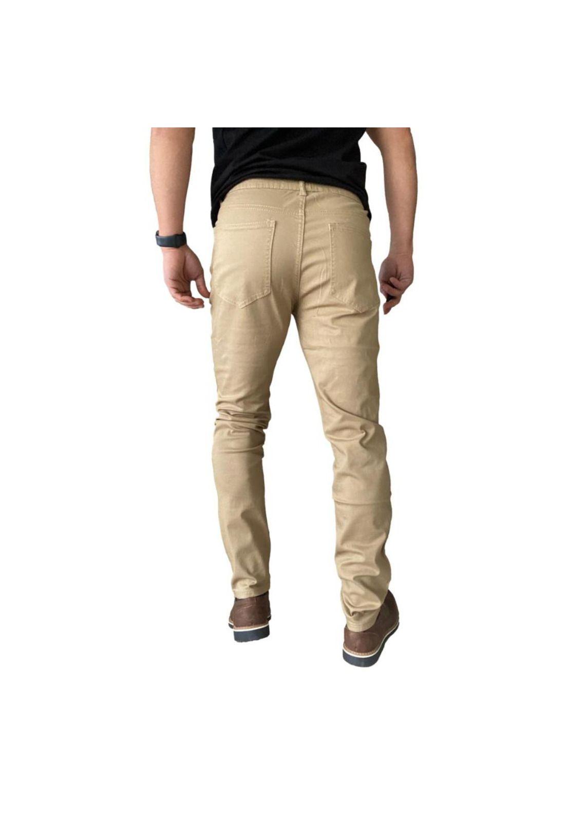 Pantalón Tela Elasticado Slim Fit Colores-6
