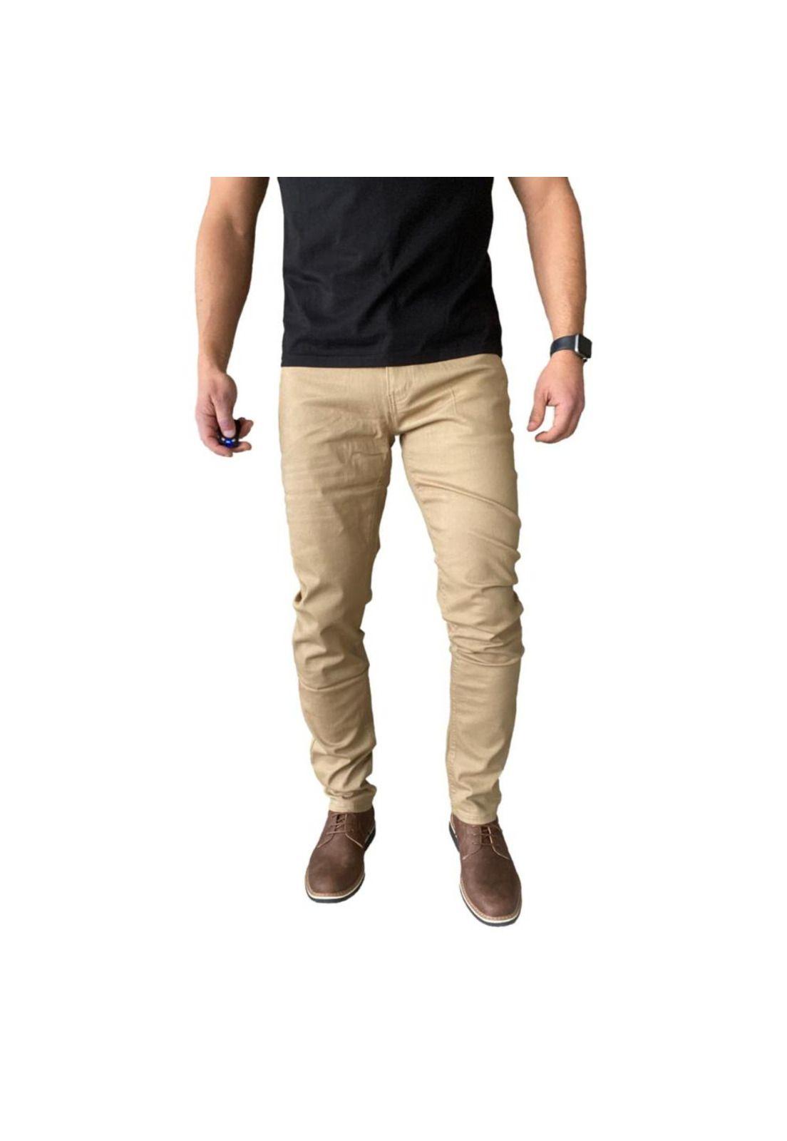 Pantalón Tela Elasticado Slim Fit Colores-7
