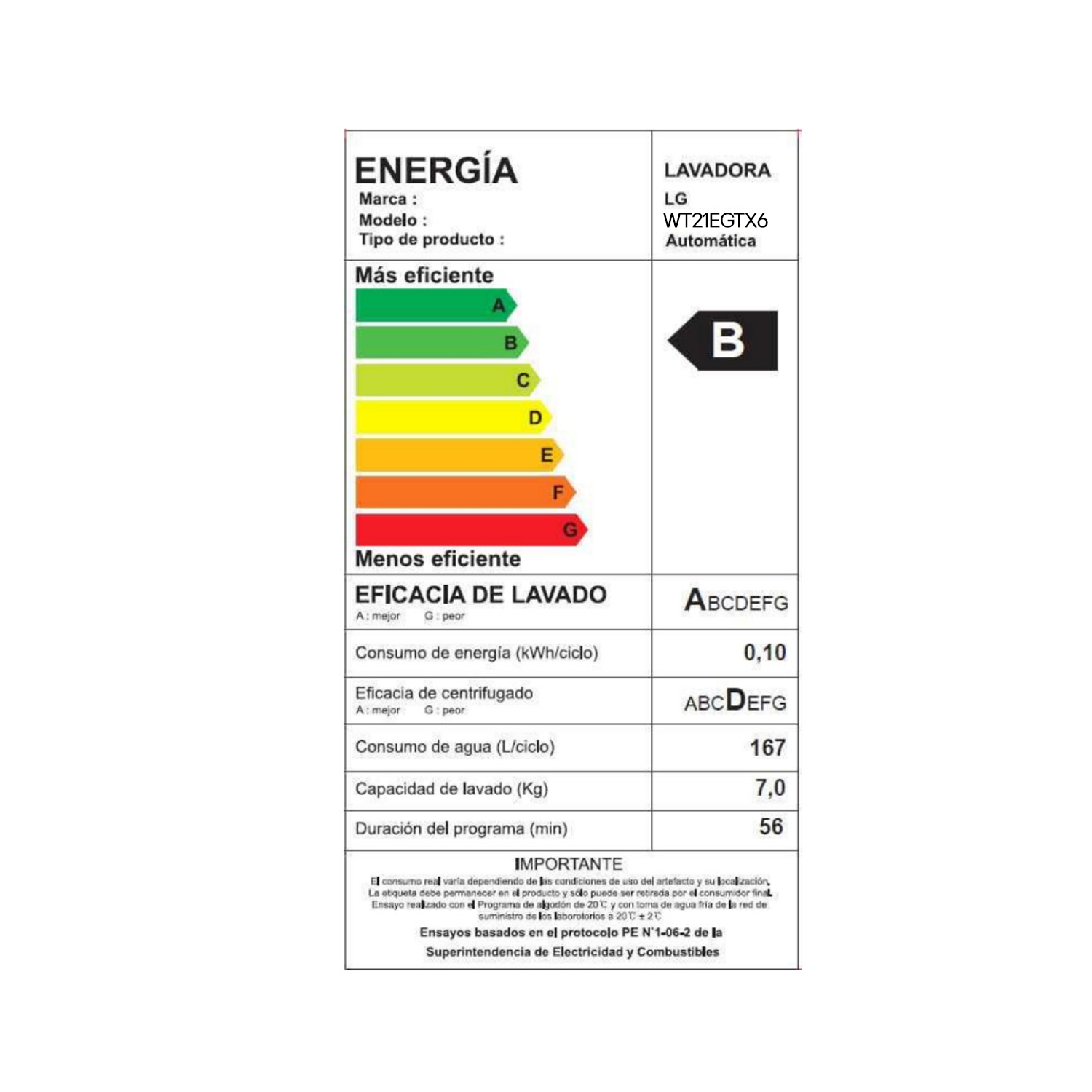 Lavadora Carga Superior 21kg WT21EGTX6 LG-6