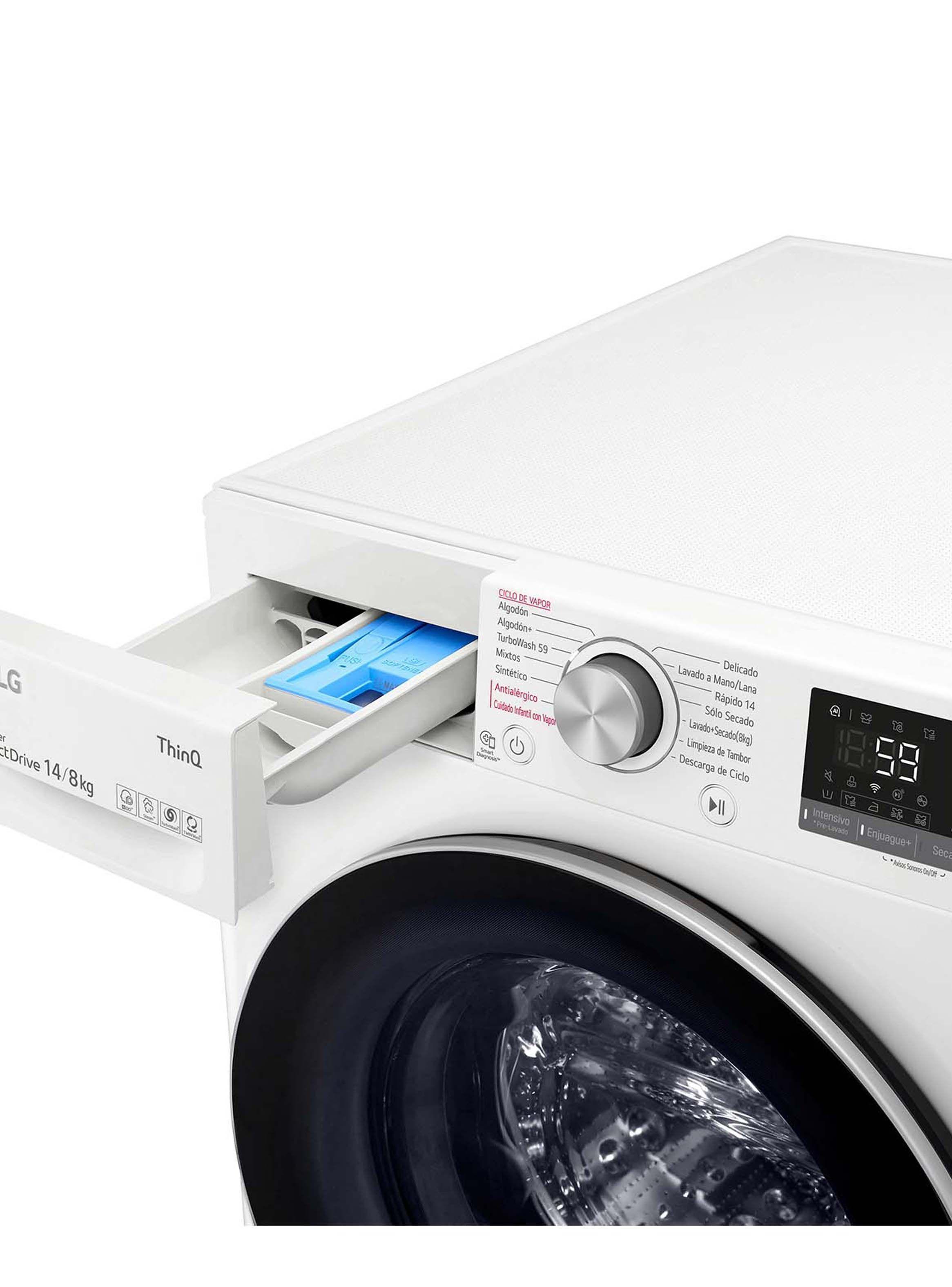 Lavadora Secadora Carga Frontal LG 14/8Kg WD14WVC4S6 con AIDD™ -4