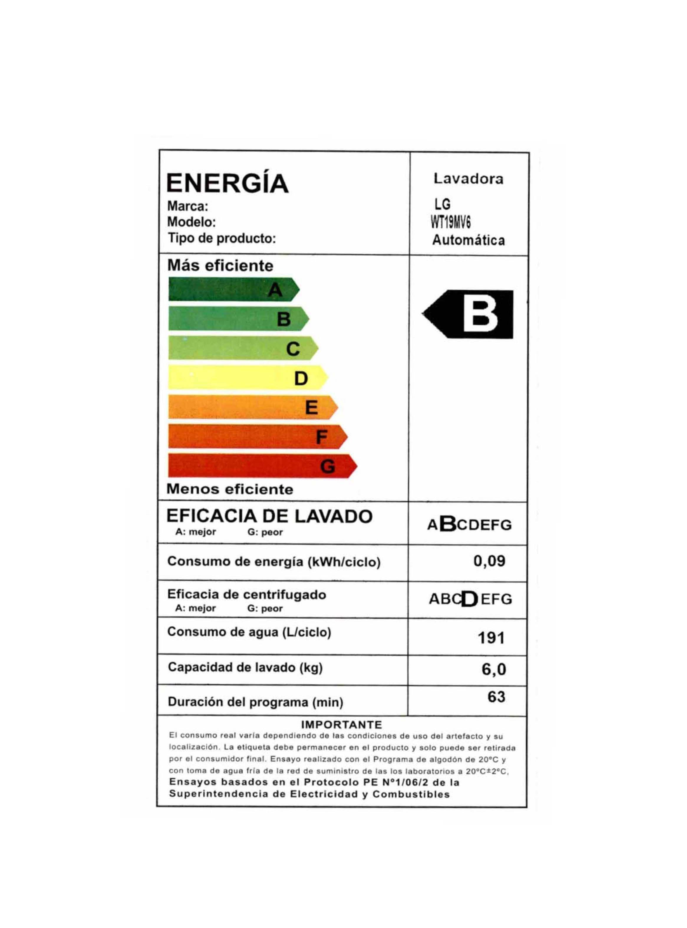 Lavadora Carga Superior LG 19Kg WT19MV6 con AIDD™ -6