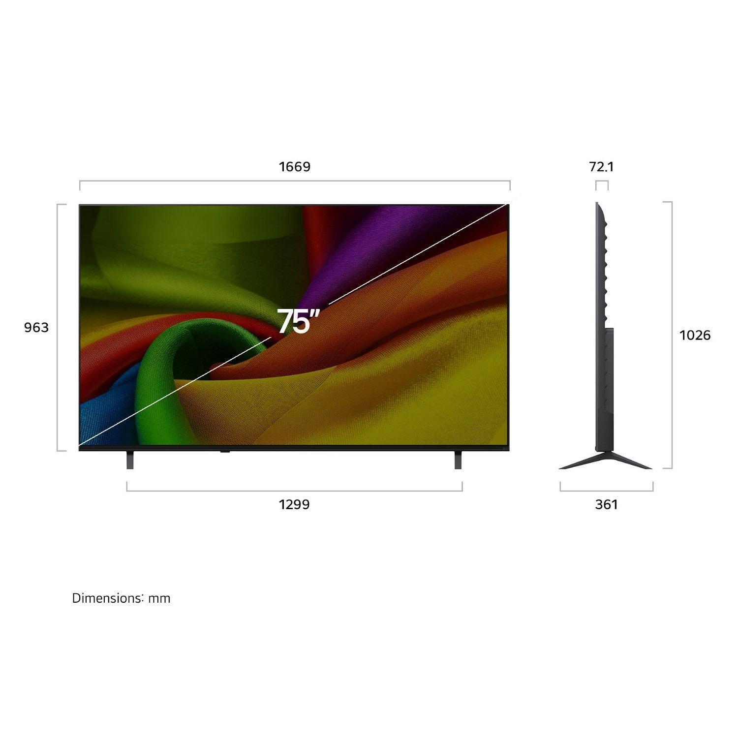 Smart TV LG 75" NANO UHD AI NU85 4K 2026 + Magic Remote Control-1