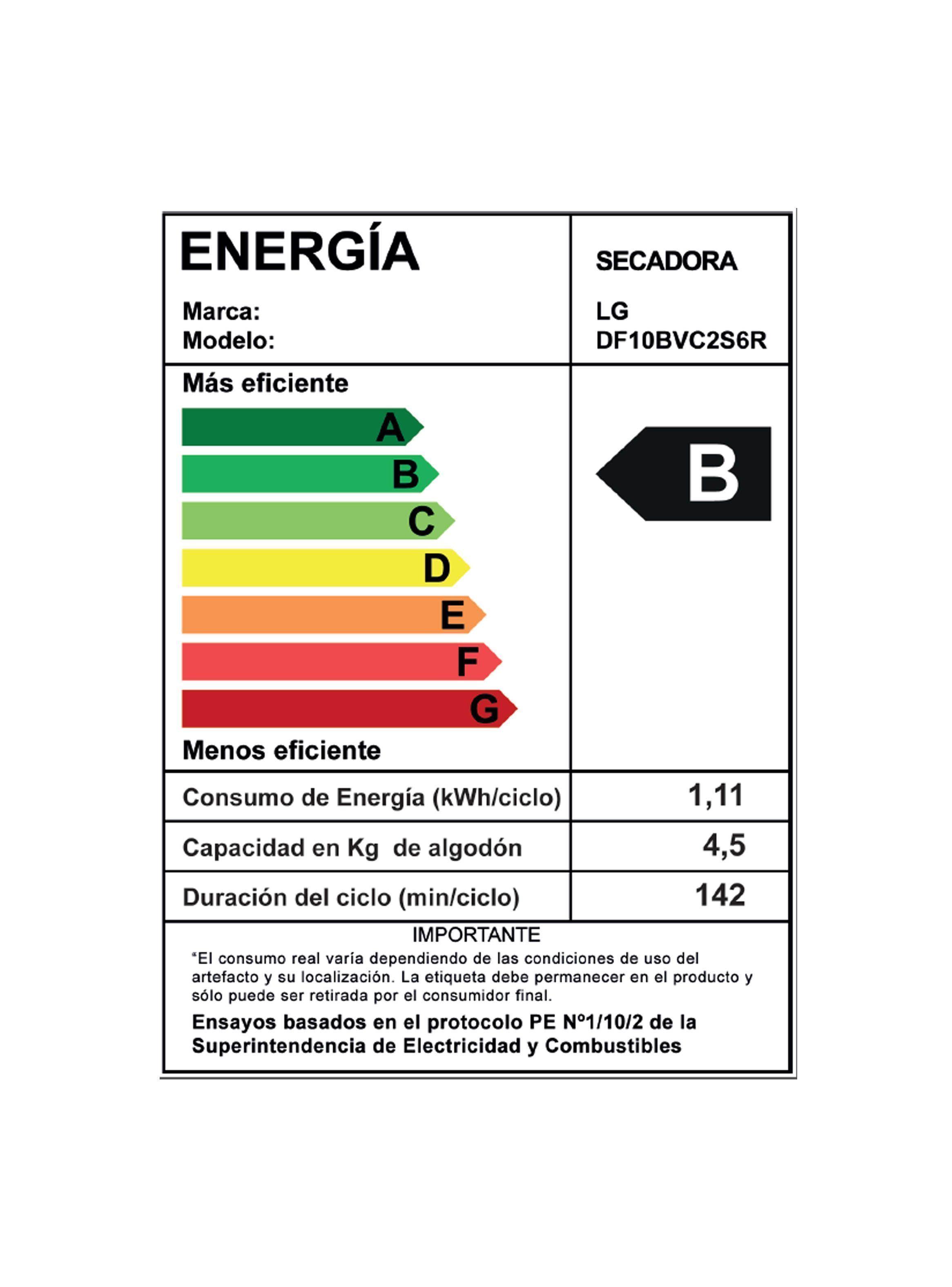 Secadora de 10Kg Dual Inverter Bomba de Calor DF10BVC2S6R-6