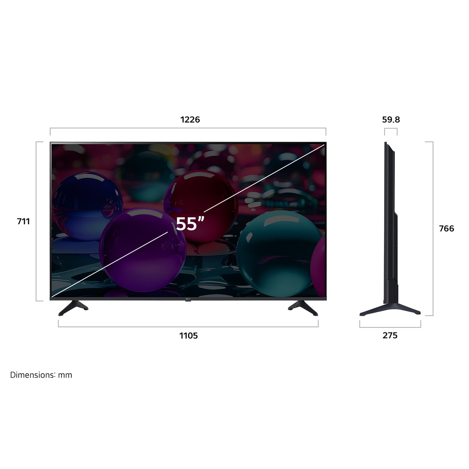 Smart TV LG UHD AI UA73 4K de 55 pulgadas 2025-1