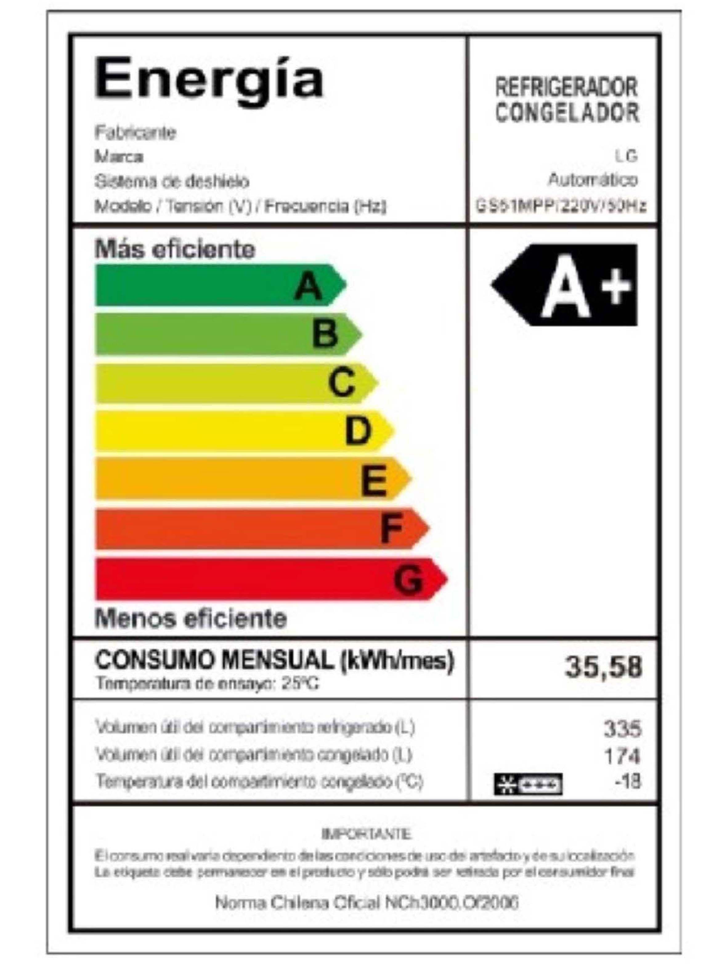 Refrigerador Side by Side LG 509 Litros con Motor Smart Inverter Compressor GS51MPP-6
