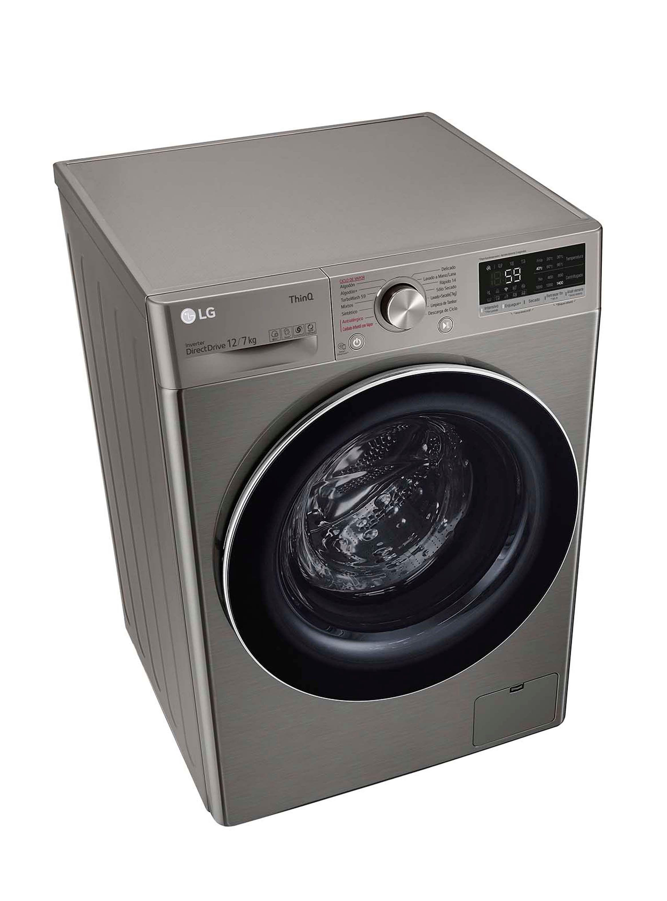 Lavadora Secadora Carga Frontal LG 12/7Kg WD12VVC4S6C con Tecnología Steam+, AIDD, ThinQ-5