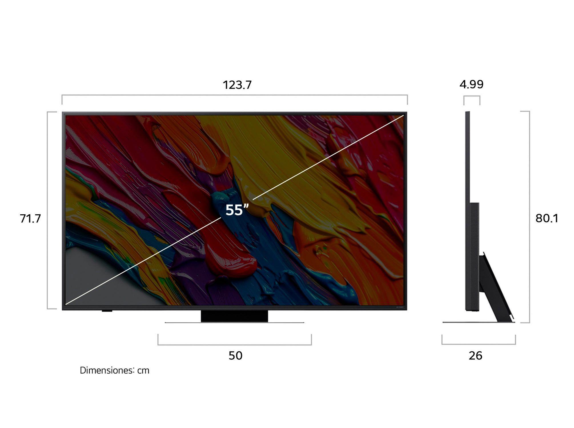 Televisor QNED 55" Smart TV  4K UHD AI 55QNED83ASG (2025) + Magic Remote LG-3