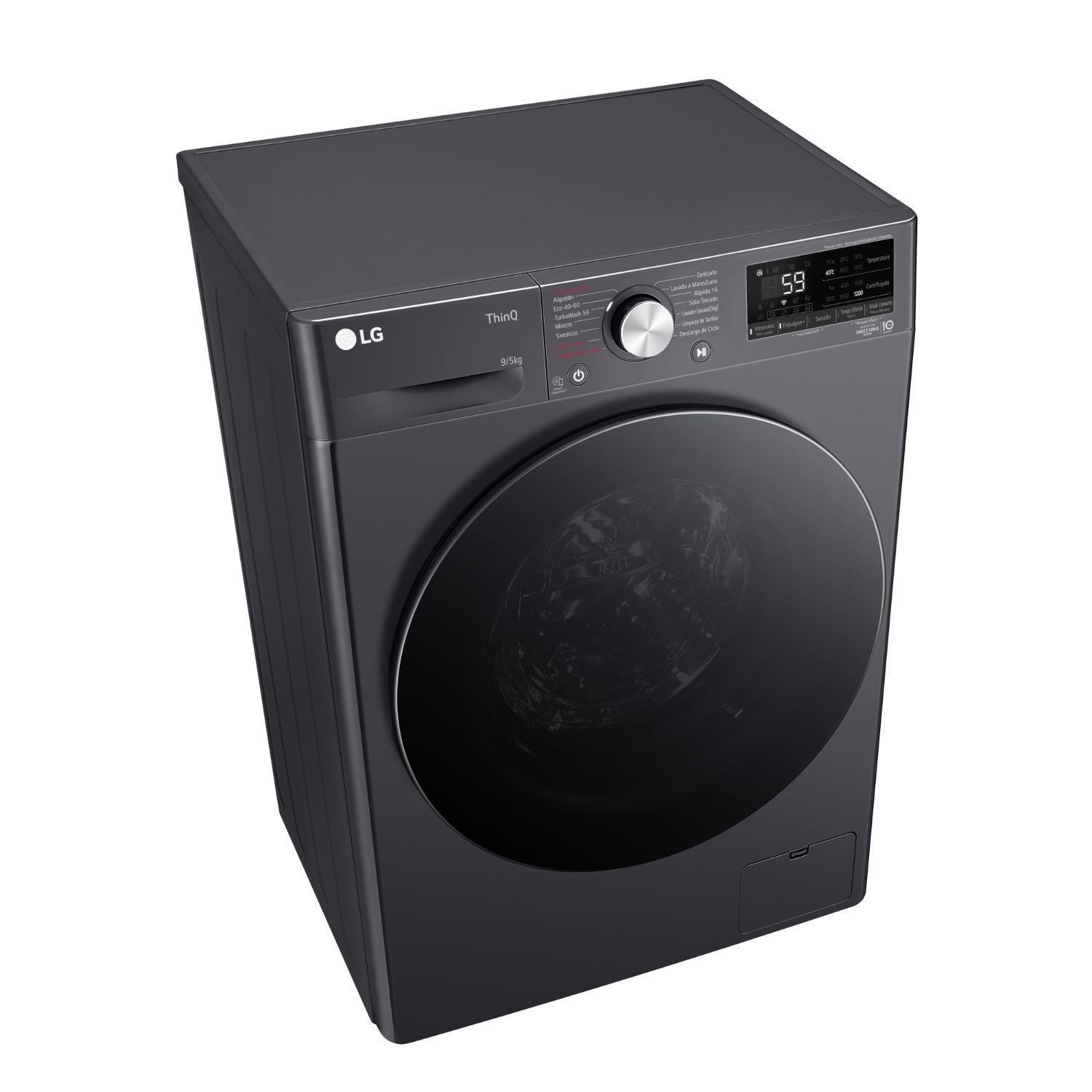 Lavadora Secadora Carga Frontal LG 9/5Kg WD9MVC4S6 AI DD, ThinQ-8