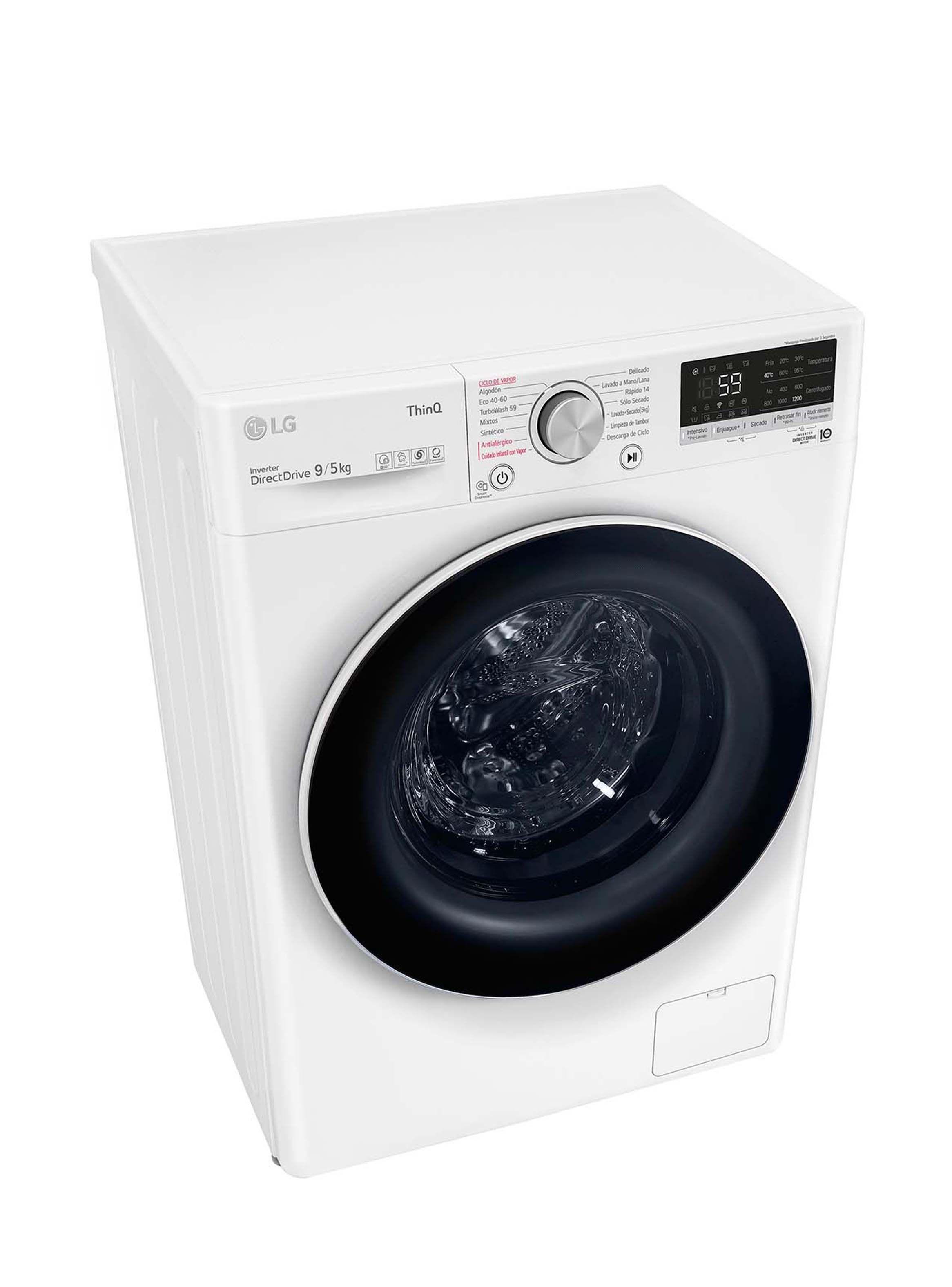 Lavadora Secadora Carga Frontal LG 9/5Kg WD9WVC4S6 AI DD, ThinQ-6