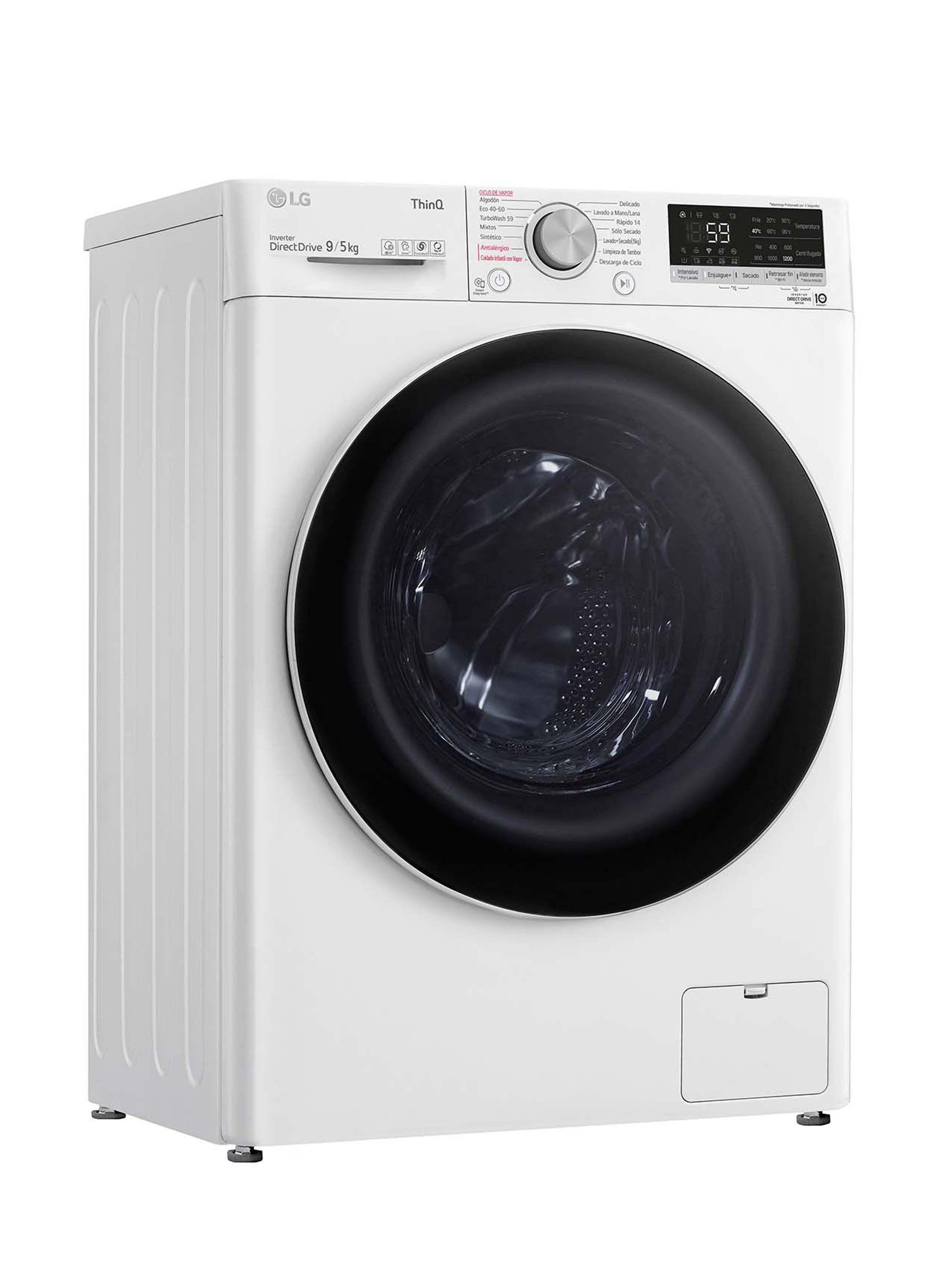 Lavadora Secadora Carga Frontal LG 9/5Kg WD9WVC4S6 AI DD, ThinQ-5