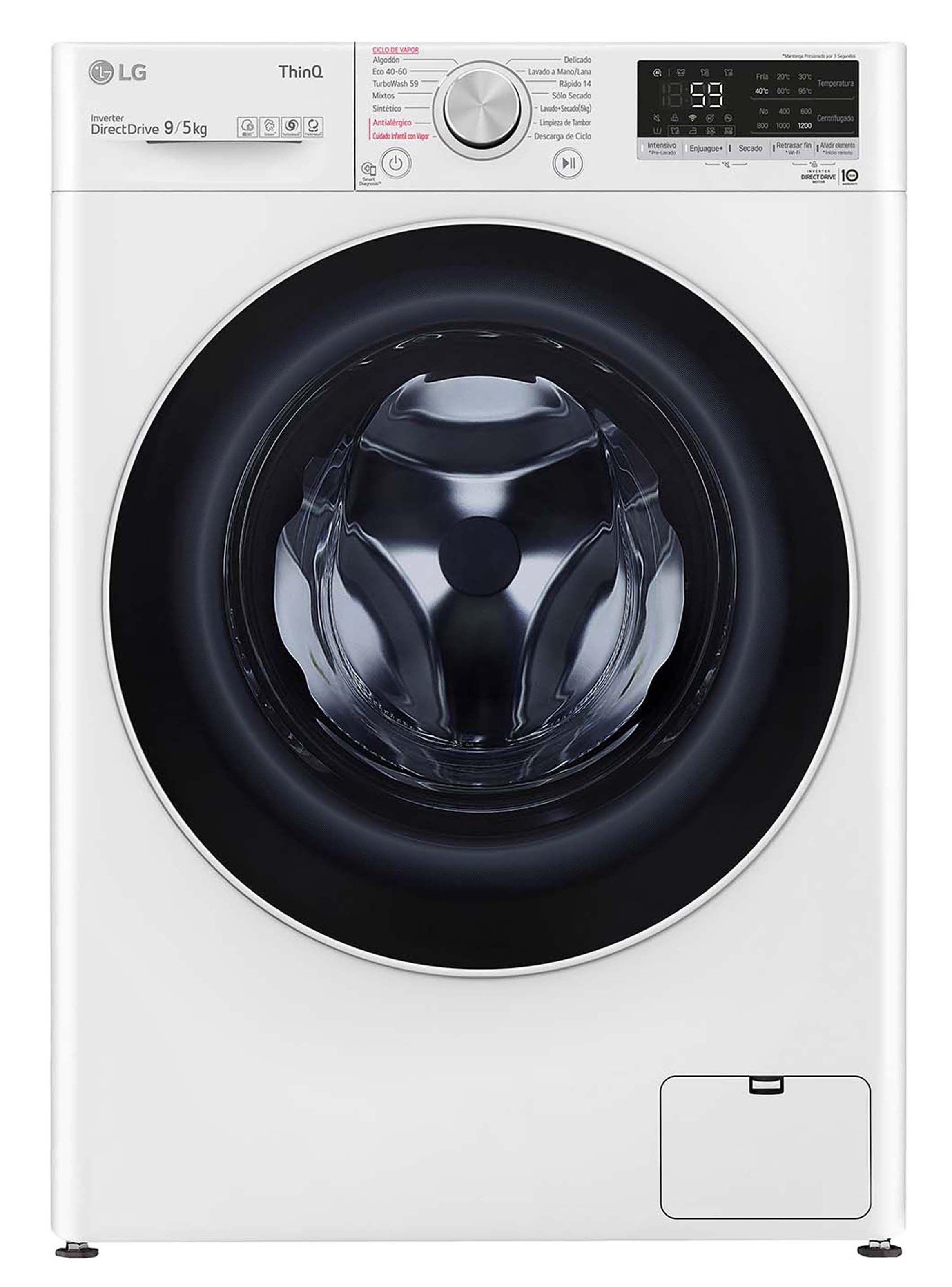 Lavadora Secadora Carga Frontal LG 9/5Kg WD9WVC4S6 AI DD, ThinQ-0