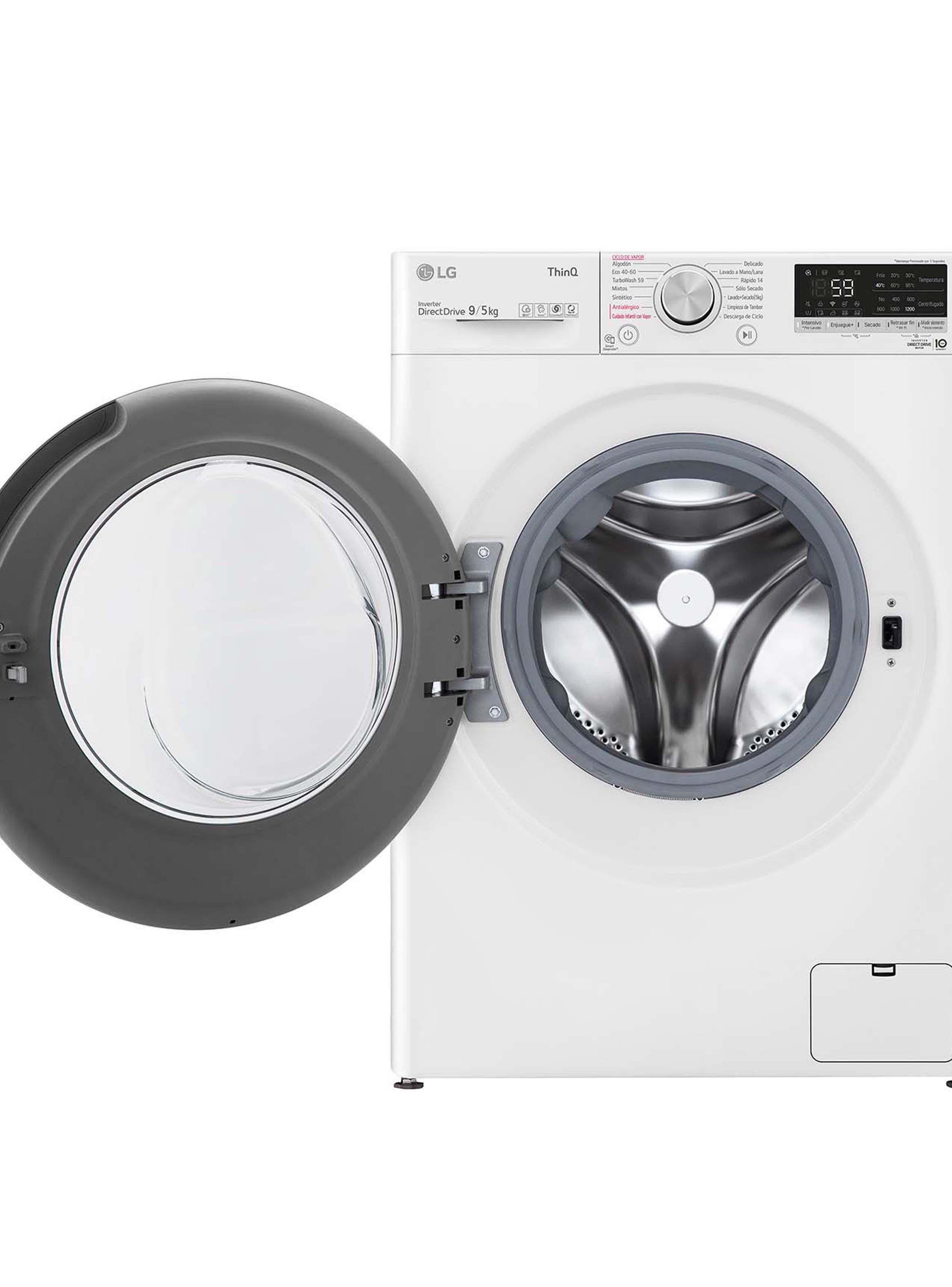 Lavadora Secadora Carga Frontal LG 9/5Kg WD9WVC4S6 AI DD, ThinQ-1