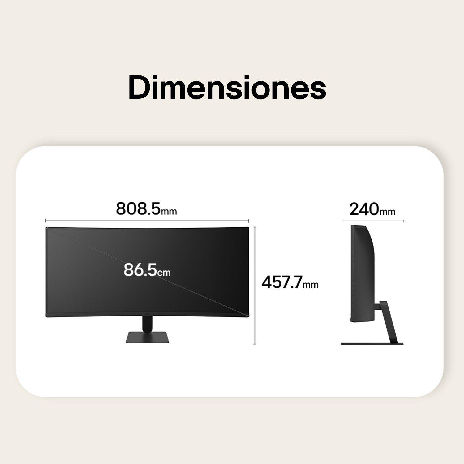 Monitor Ultrawide de 34", WQHD Curvo (1800R) y 144 Hz-3