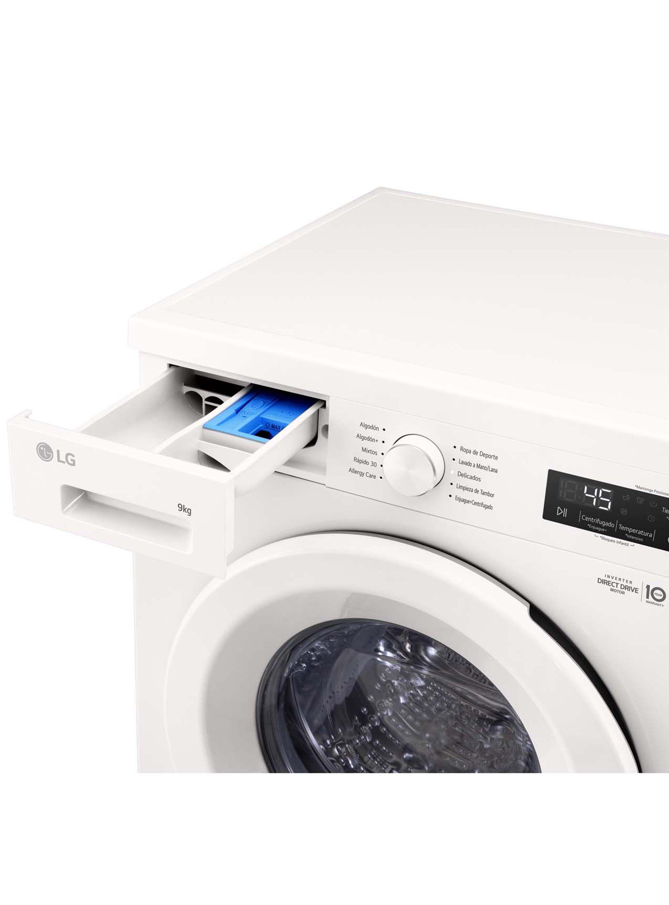 Lavadora Carga Frontal LG 9Kg WM9GWVFS6 con 6 Motion DD-3