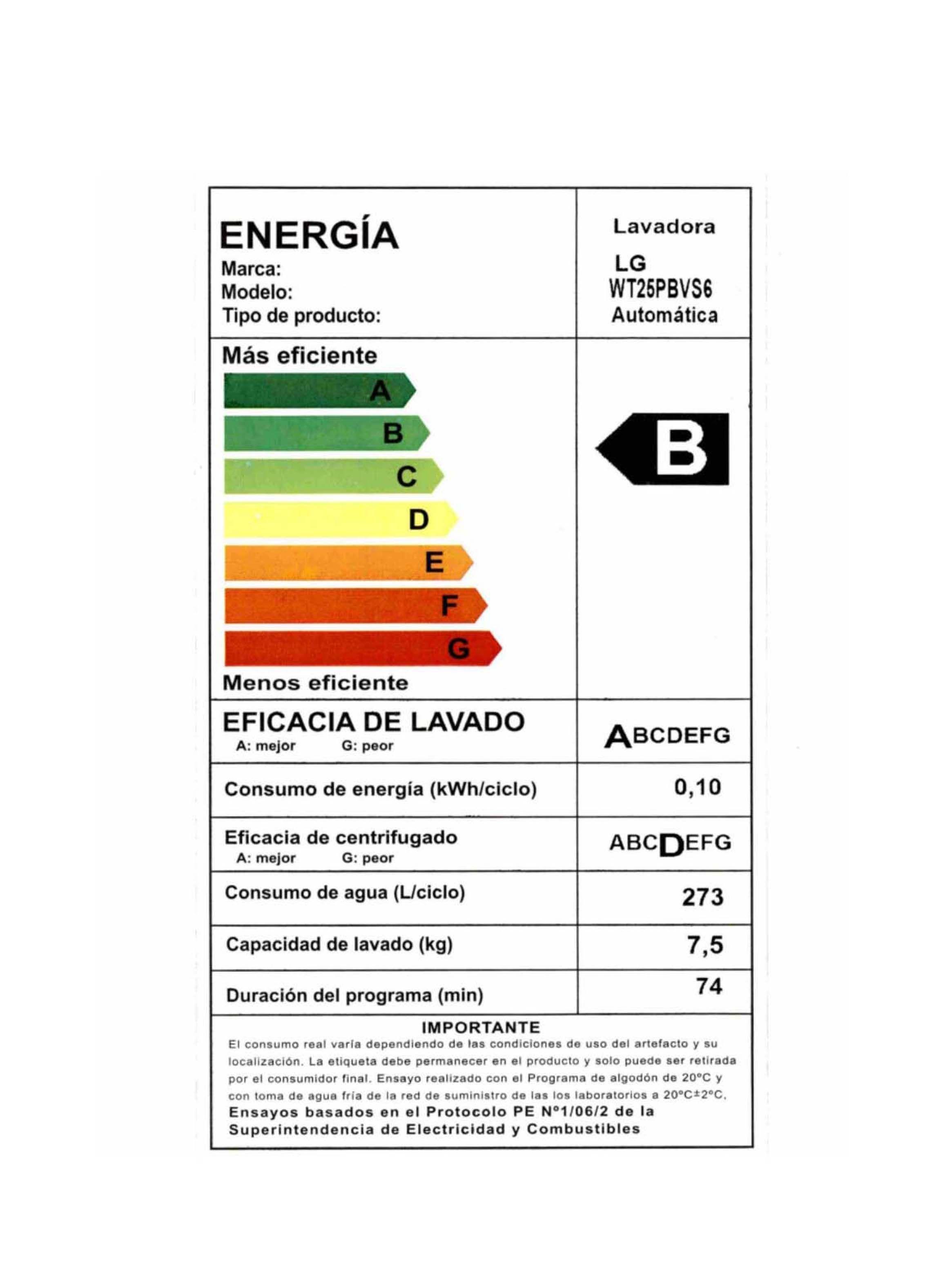 Lavadora Carga Superior LG 25Kg WT25PBVS6 con AIDD™-6