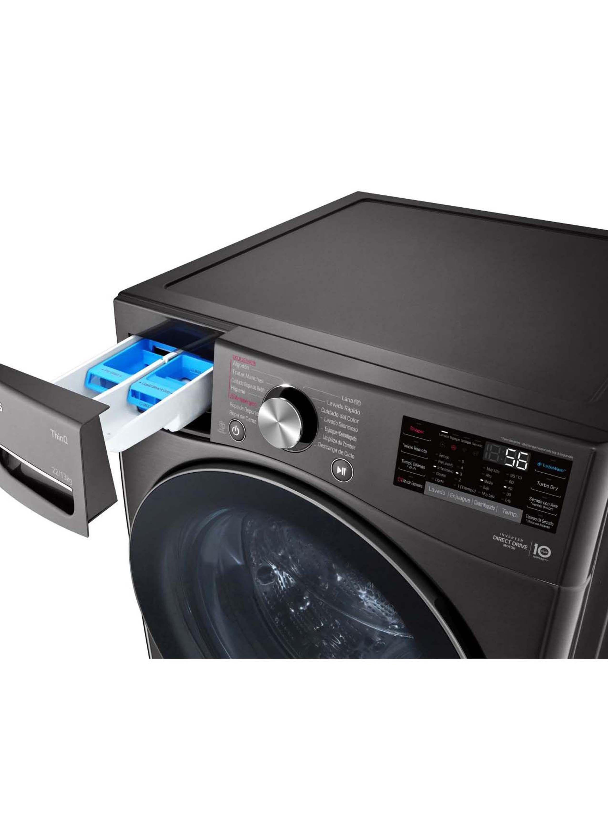 Lavadora Secadora Carga Frontal LG 22/13Kg WD22BV2S6R con AIDD™ y Steam -6