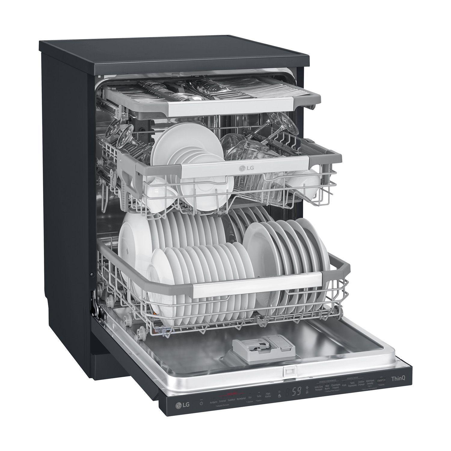Lavavajillas LG 14 cubiertos con QuadWash™ y AOD DF455HMS-4