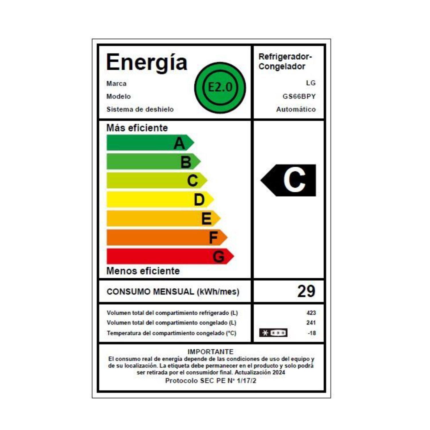 Refrigerador Side by Side LG 655 Litros con Instaview™ GS66BVM-6