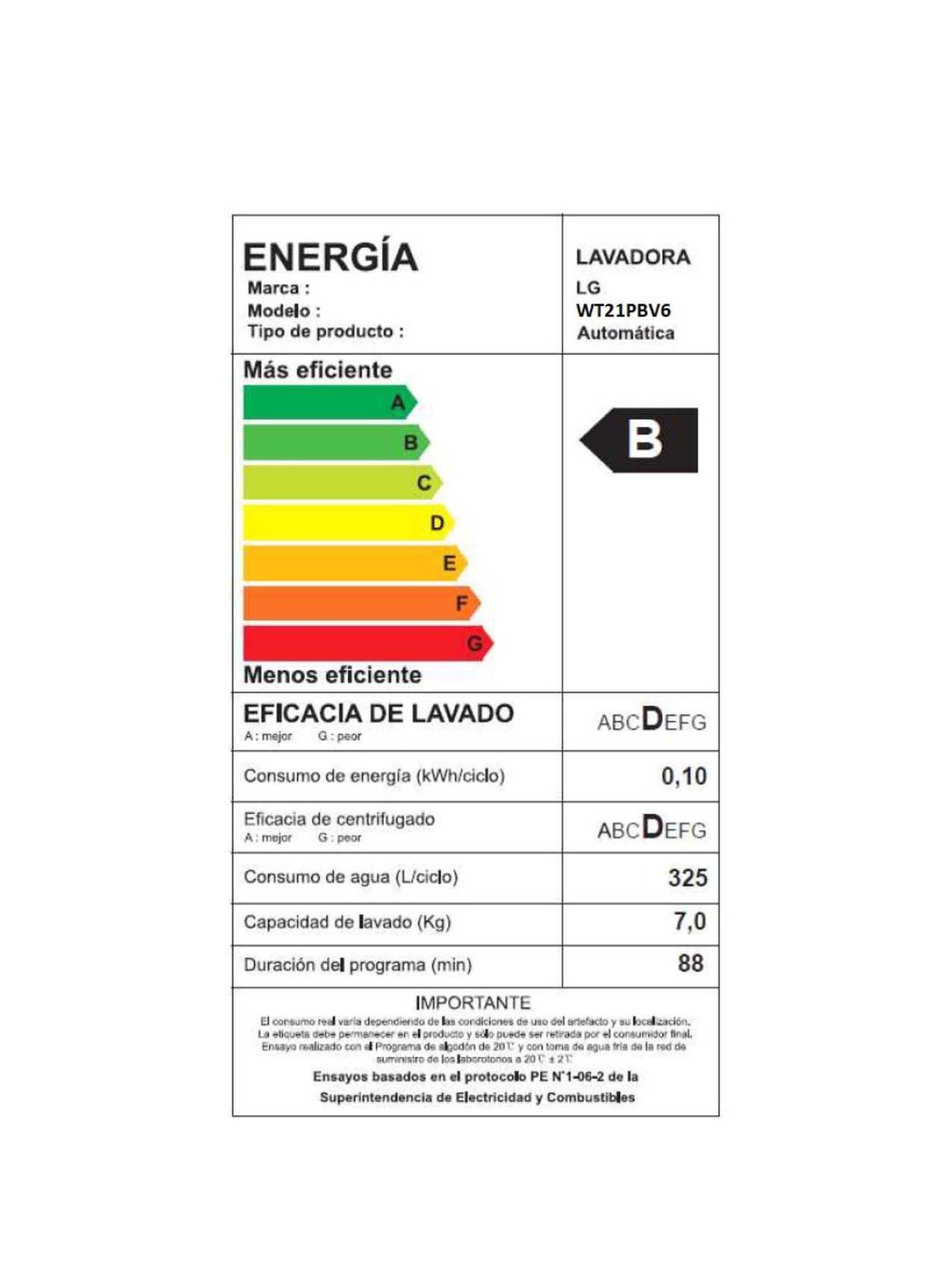 Lavadora Carga Superior LG 21Kg WT21PBV6 con Turbo Wash-6