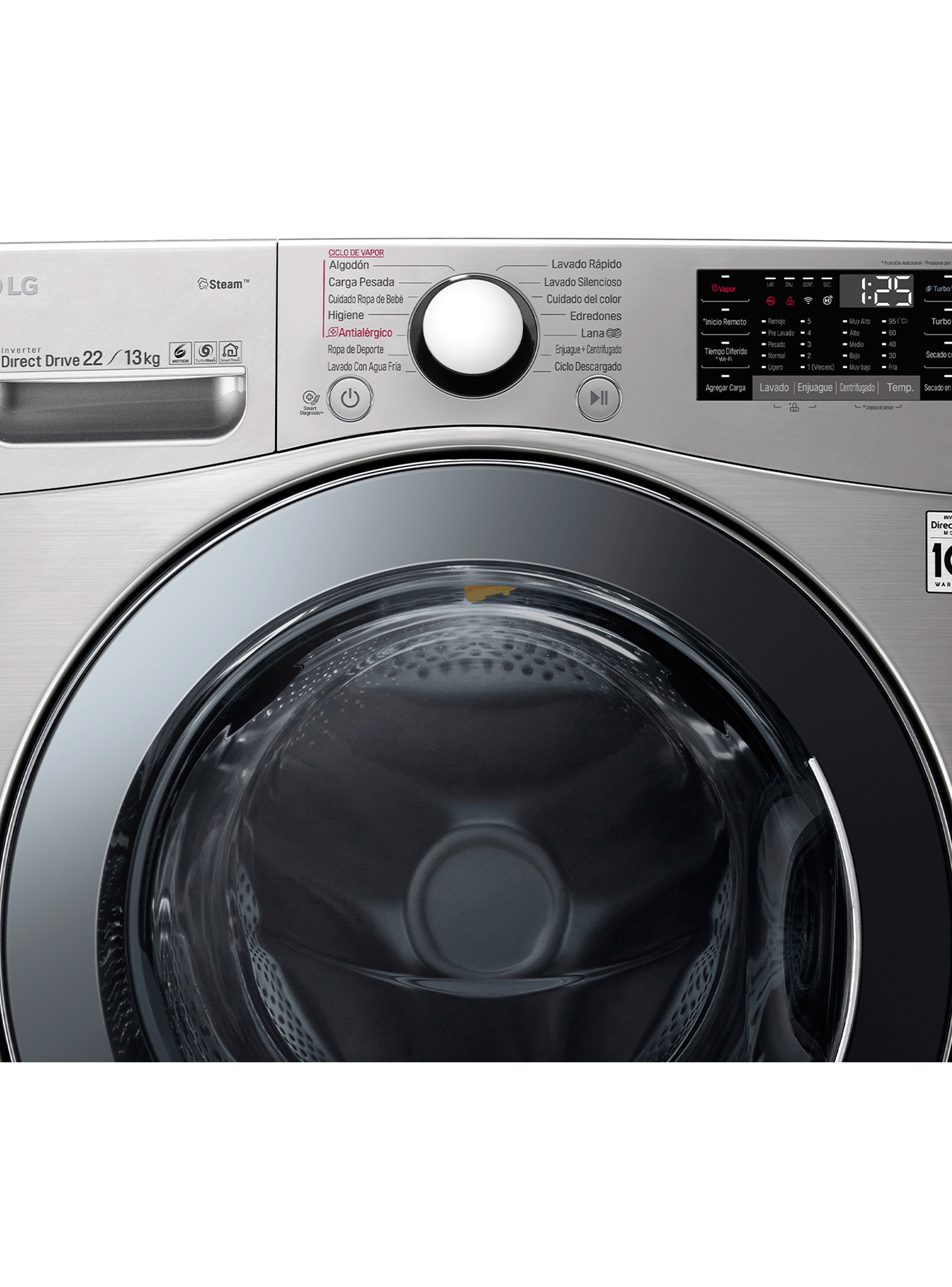Lavadora Secadora Carga Frontal LG 22/12Kg WD22VV2S6 con TurboWash™ -3