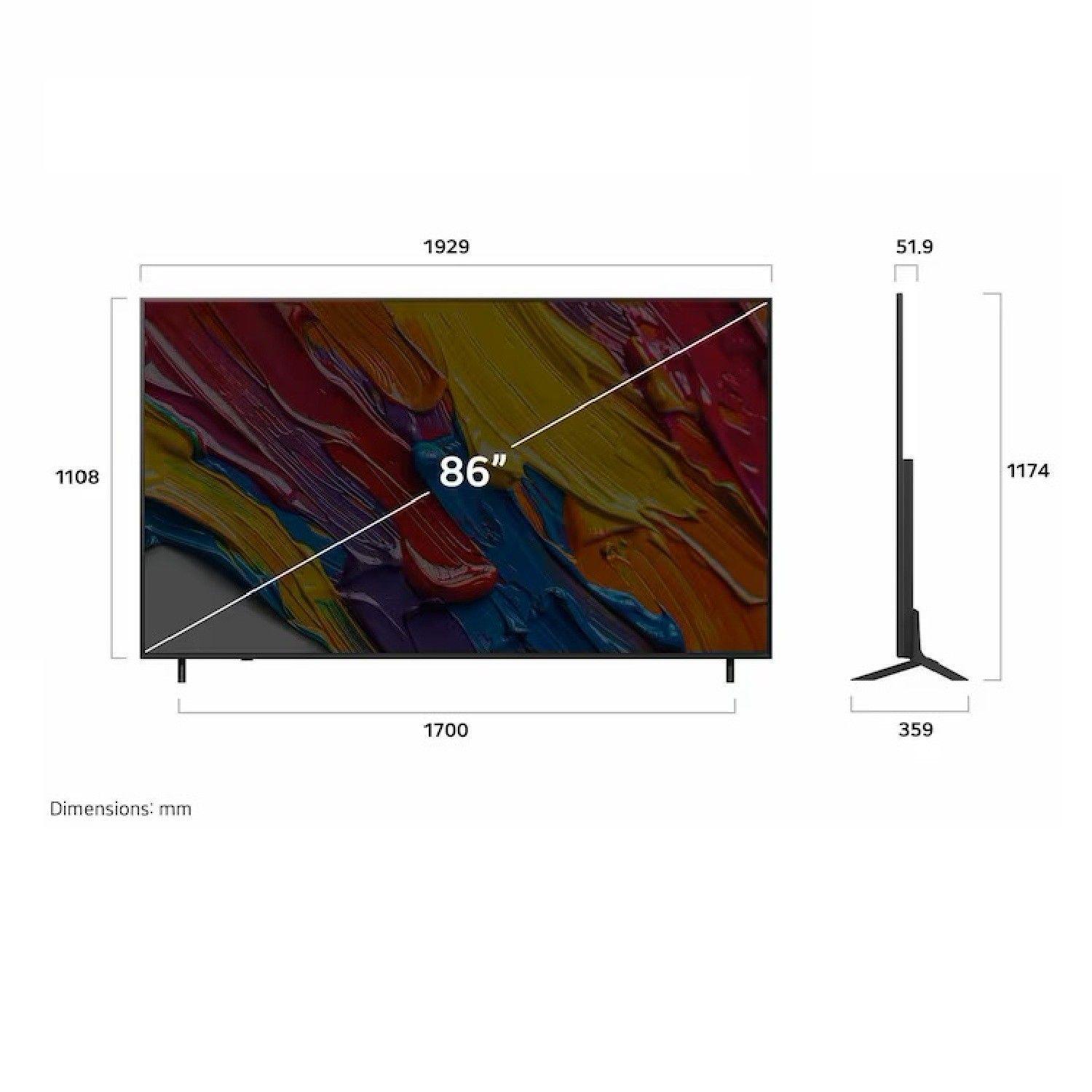 Smart TV LG 86" QNED AI 86QNED83ASG (2025) 4K HUD + Magic Remote LG-1