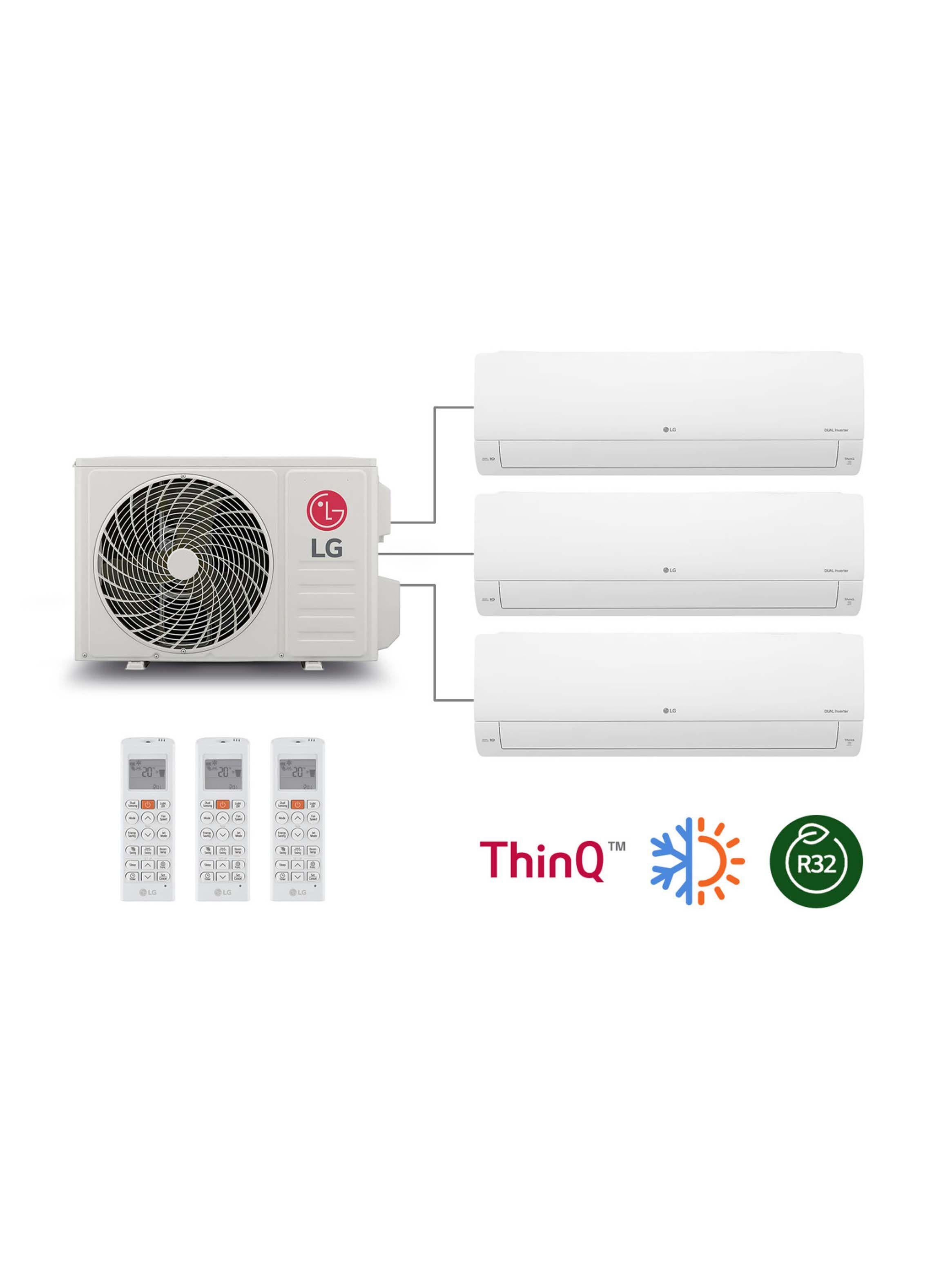 Aire Acondicionado LG Multi-Split DUALCOOL Dual Inverter 9000 BTU + 2 x 12000 BTU Z3MW24SJA3-0