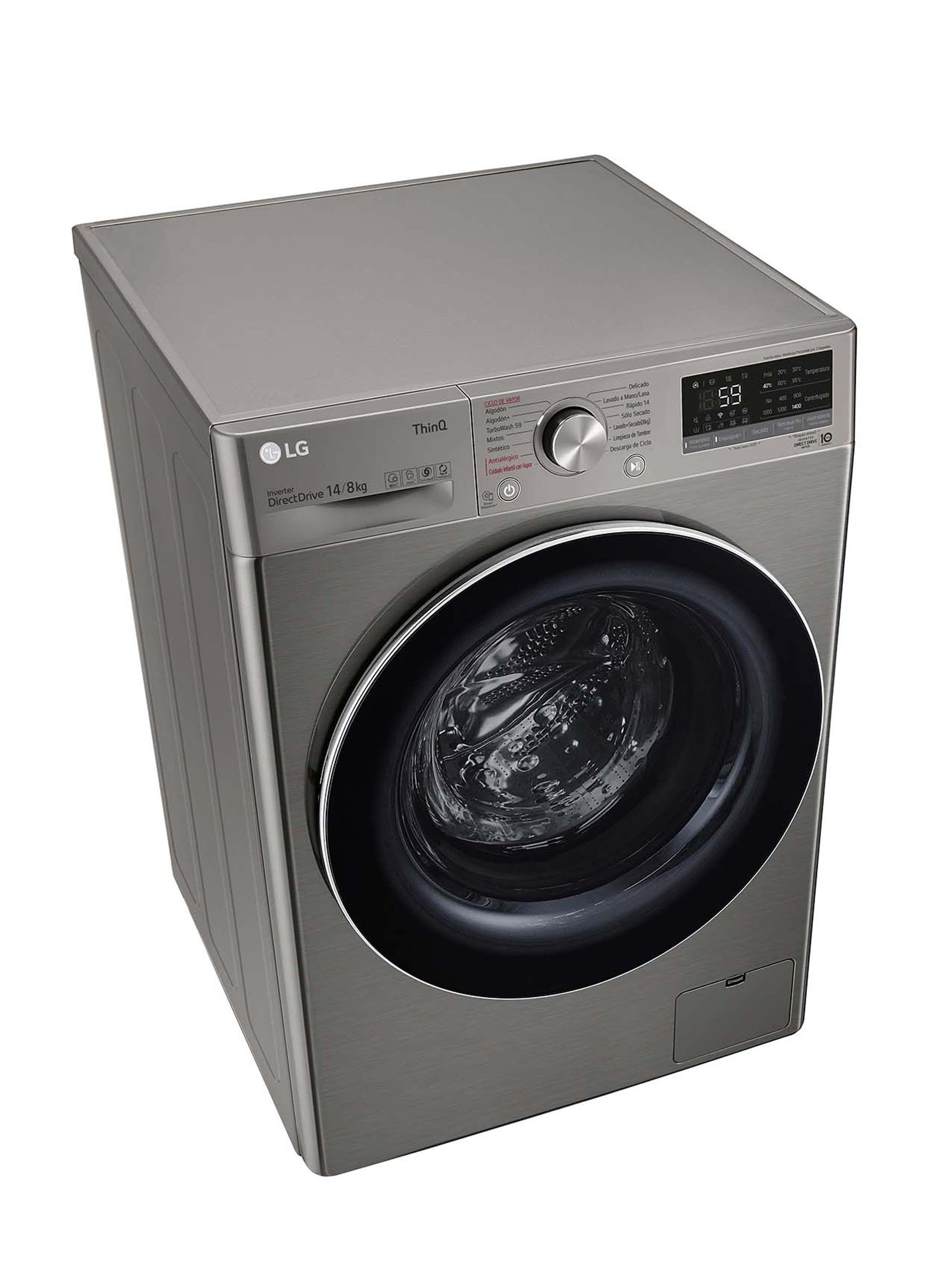 Lavadora Secadora Carga Frontal LG 14/8Kg WD14VVC4S6C con AIDD™ y Steam -5