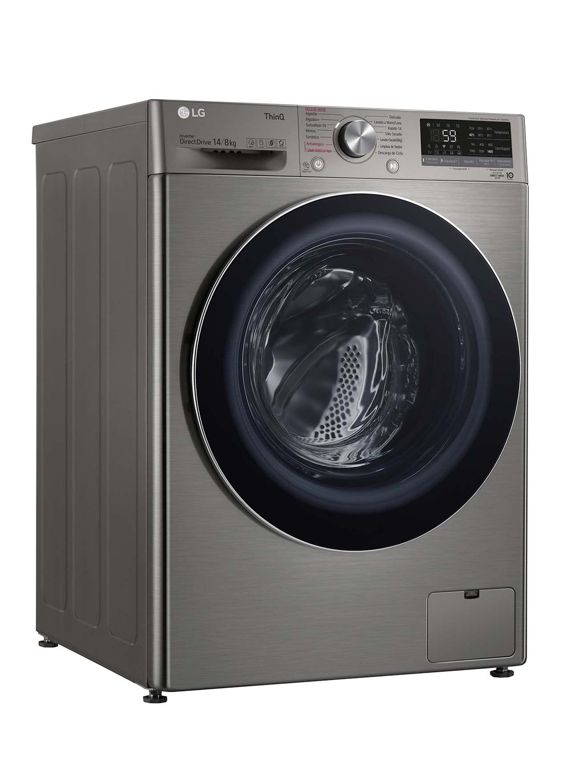 Lavadora Secadora Carga Frontal LG 14/8Kg WD14VVC4S6C con AIDD™ y Steam -6