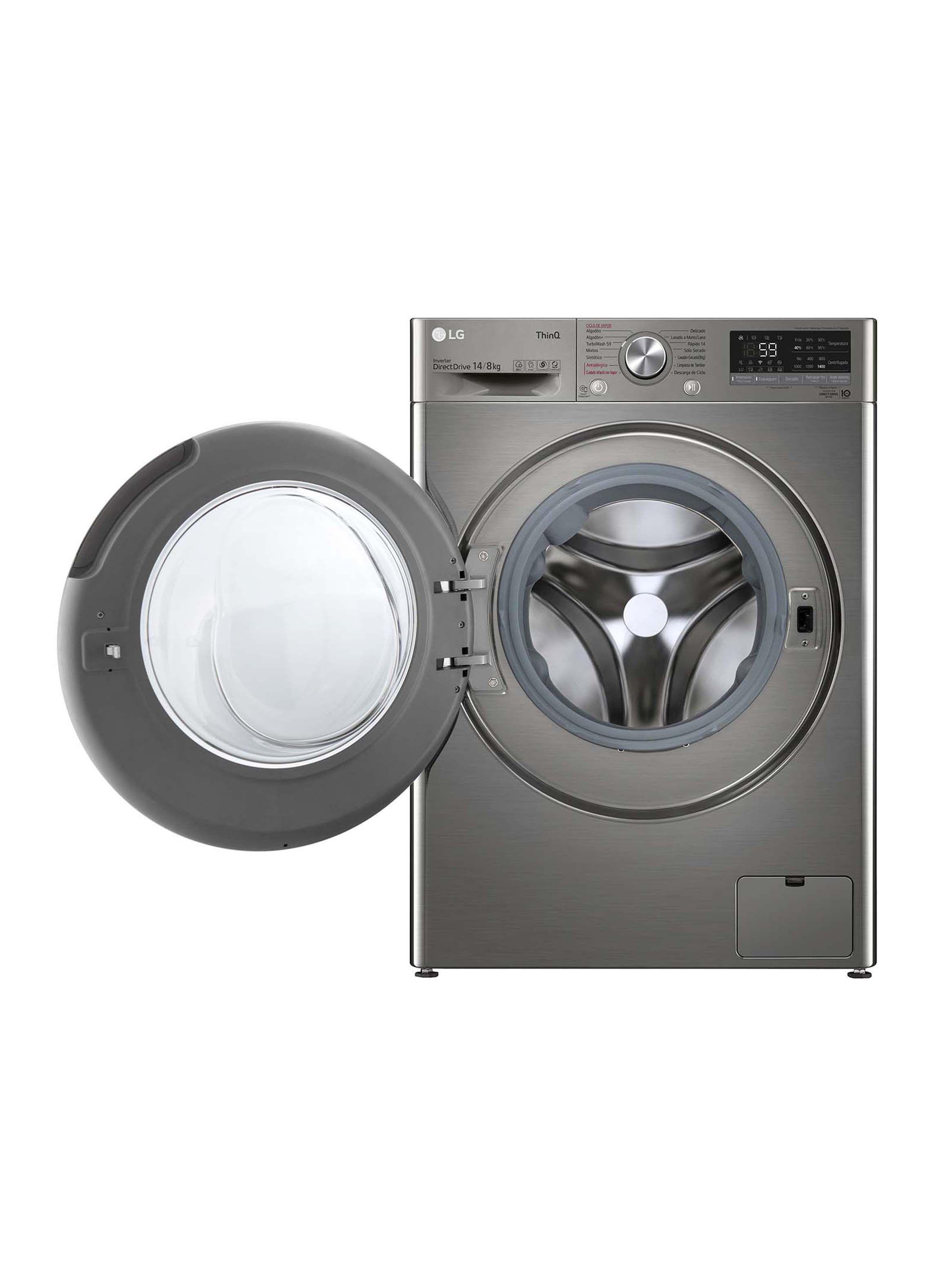 Lavadora Secadora Carga Frontal LG 14/8Kg WD14VVC4S6C con AIDD™ y Steam -1