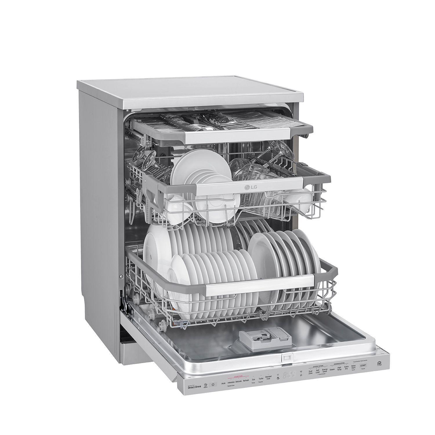 Lavavajillas LG 14 cubiertos con QuadWash™ y AOD DF425HSS-4