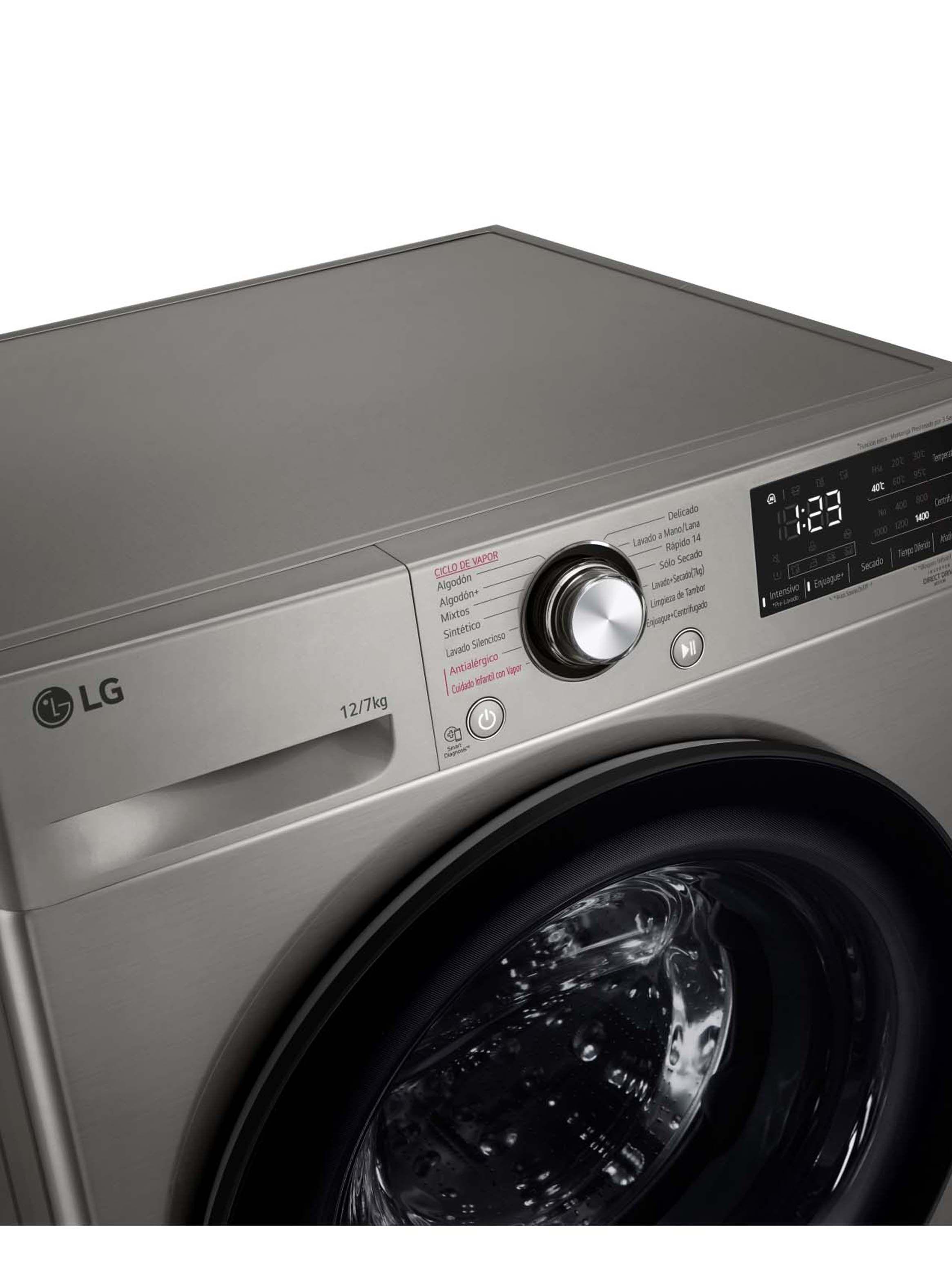 Lavadora Secadora Carga Frontal LG 12/7Kg WD12VVC5S6C con AIDD™ -2