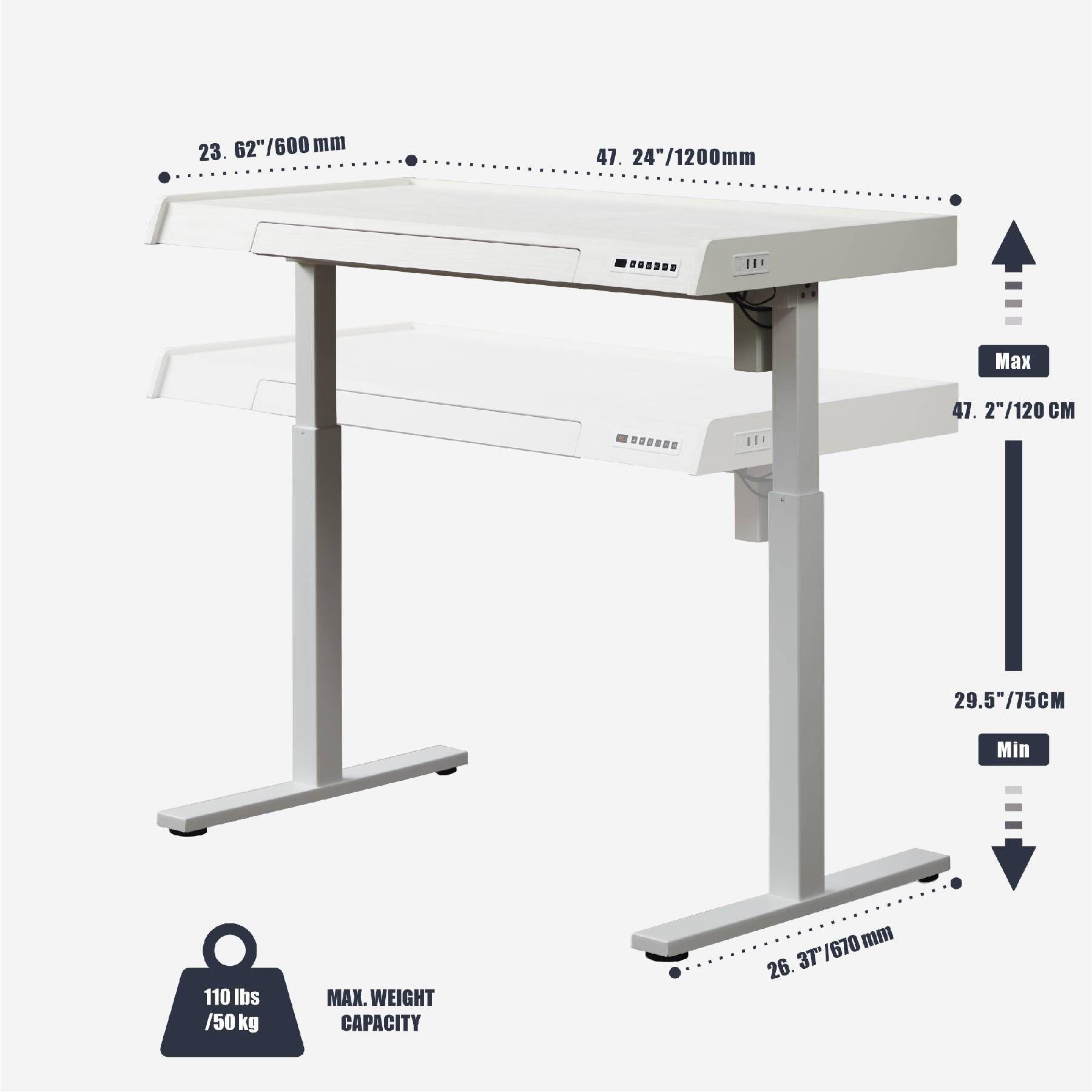 Escritorio Eléctrico Altura Ajustable Kowo 3091-3